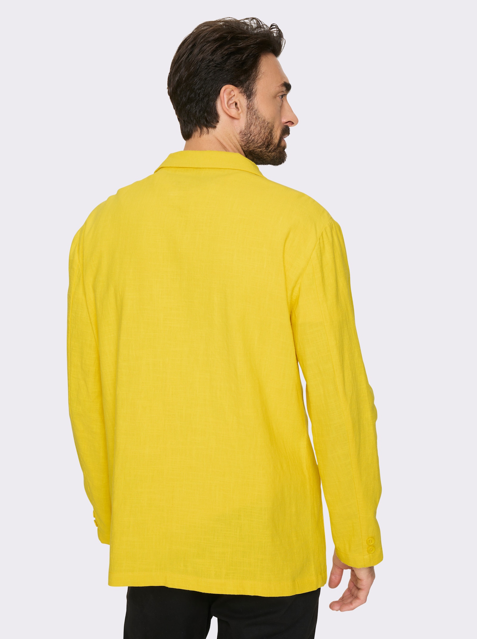 Marco Donati Colbert in mix van katoen en linnen - limoen