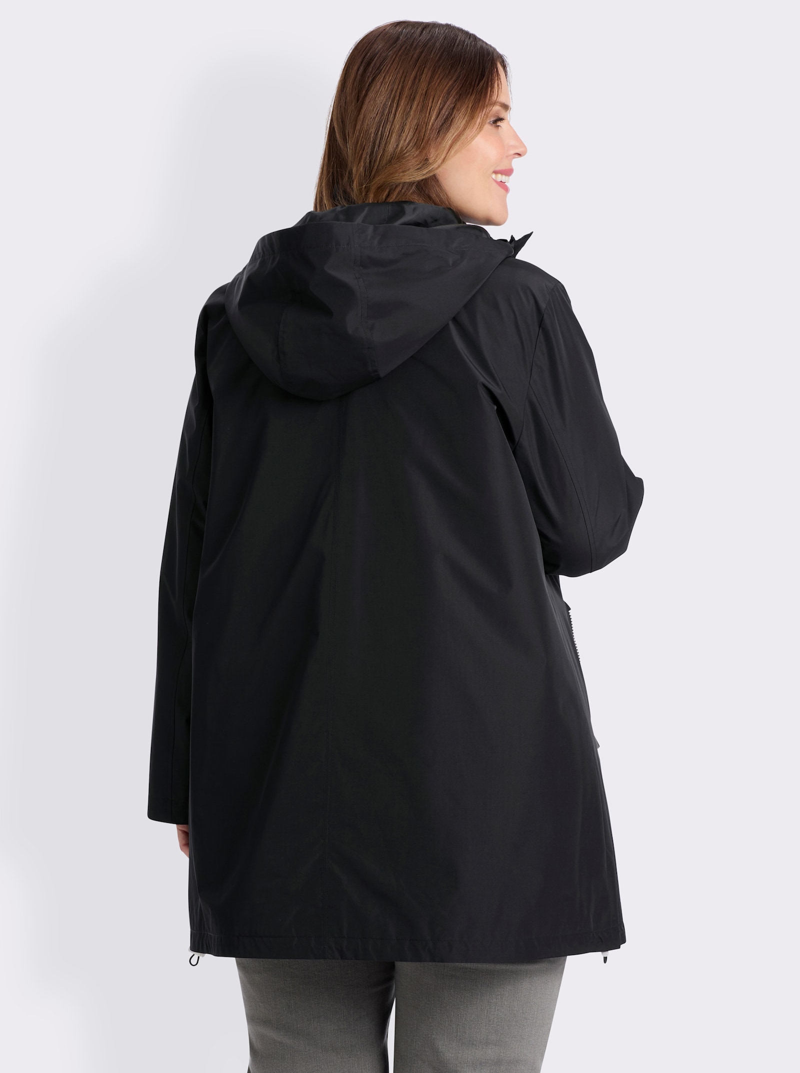 sheego 3-in-1-Funktionsjacke als Jacke oder Weste tragbar - schwarz