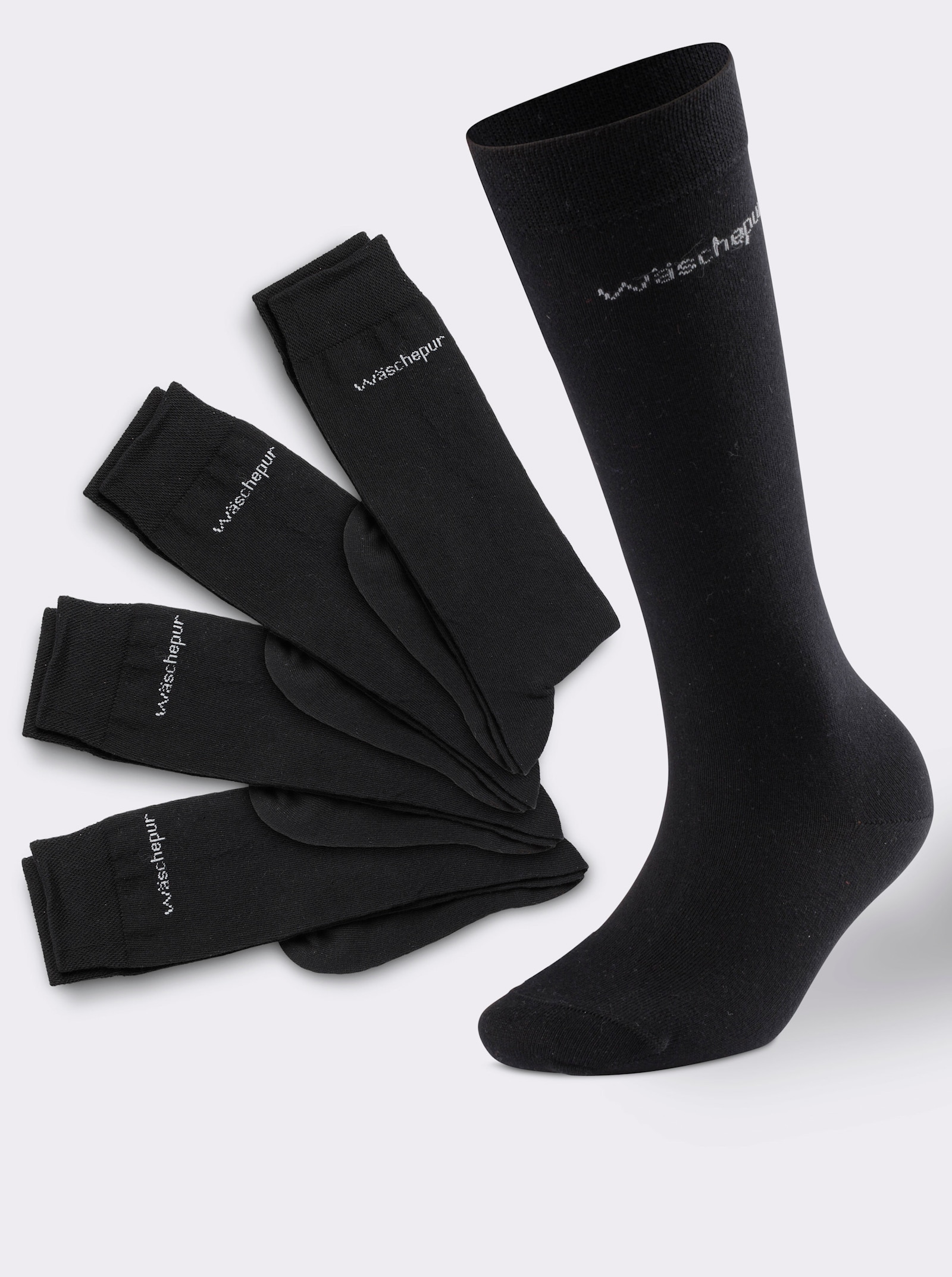 wäschepur kniekousen - zwart