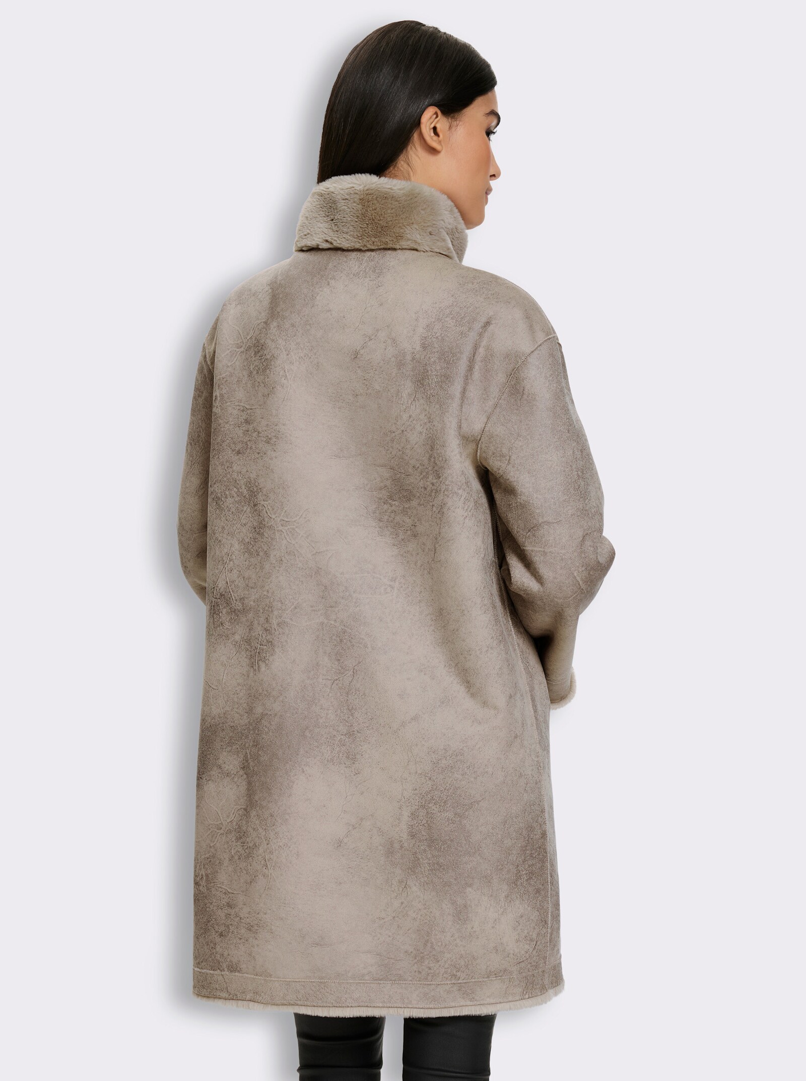 heine Mantel zum Wenden - sesam-taupe-meliert