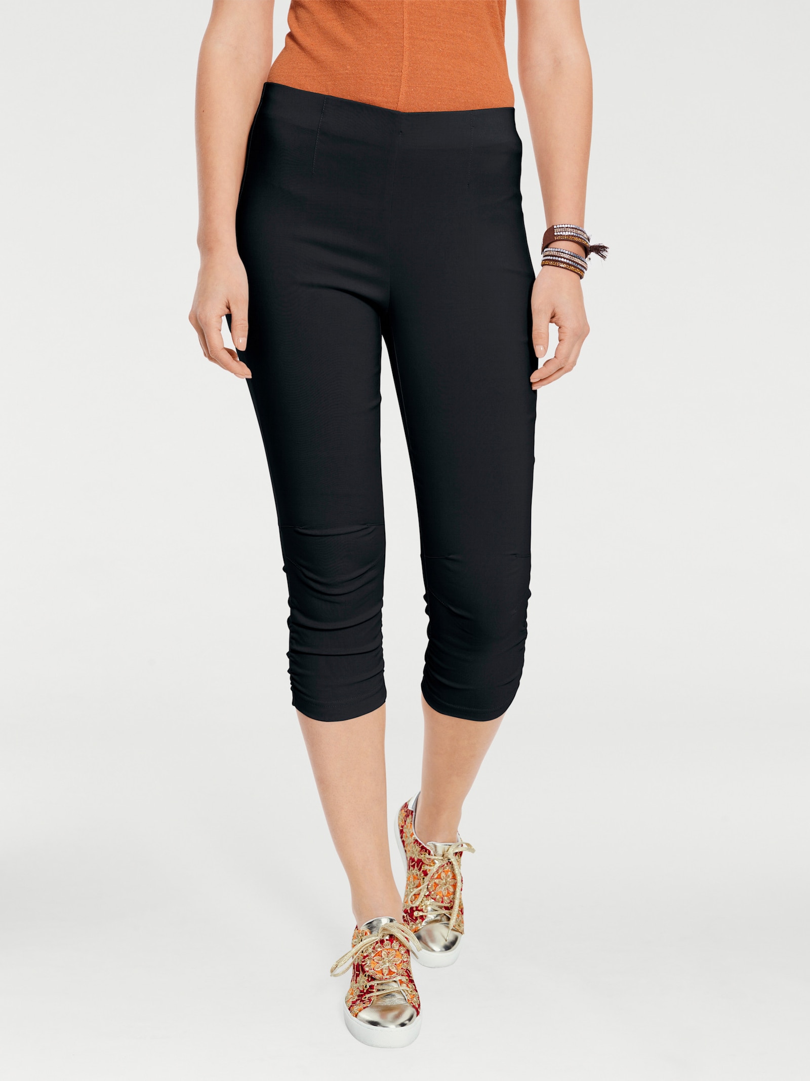 heine Caprihose mit Abnähern am Knie - schwarz