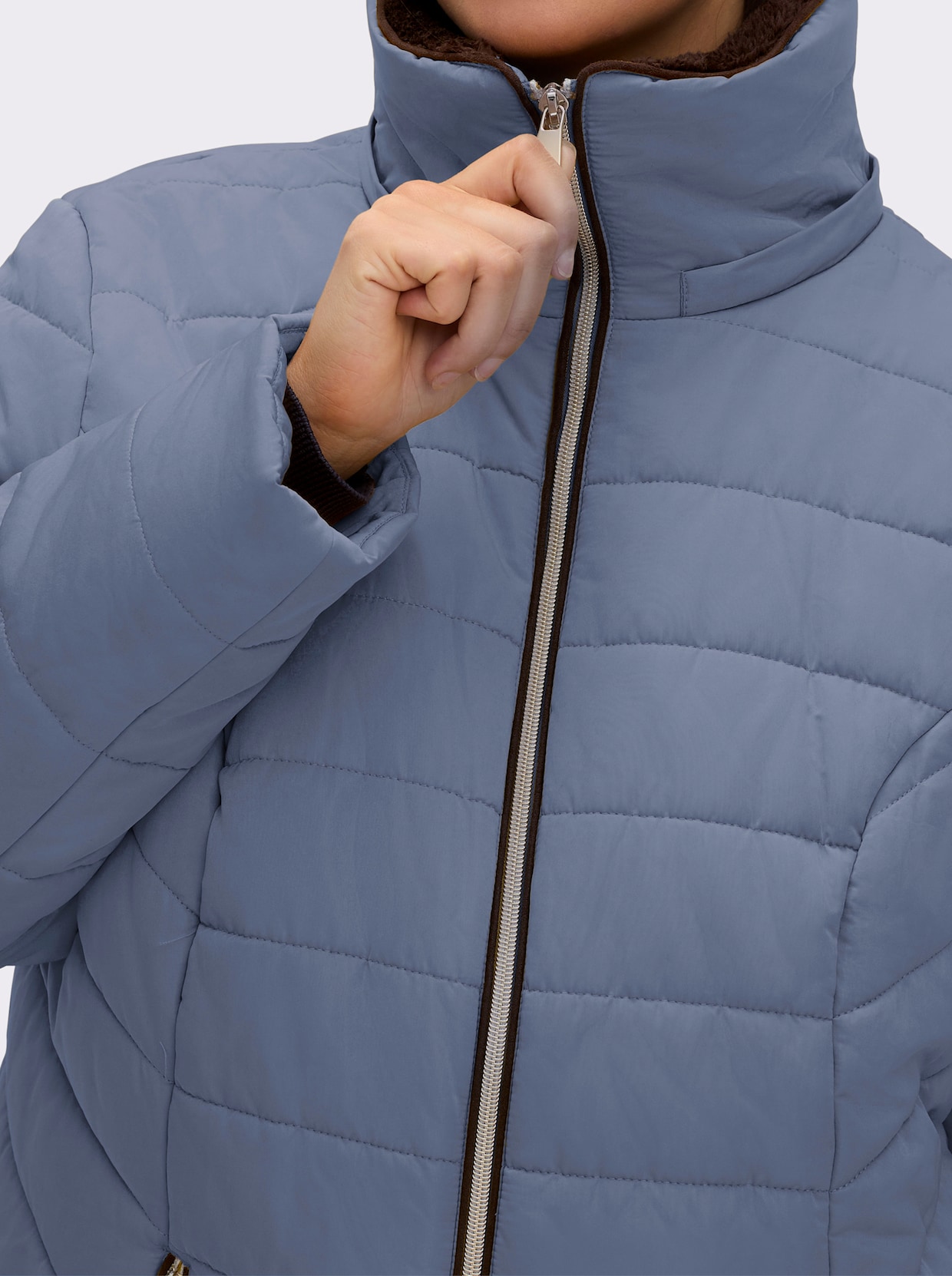 Steppjacke - rauchblau