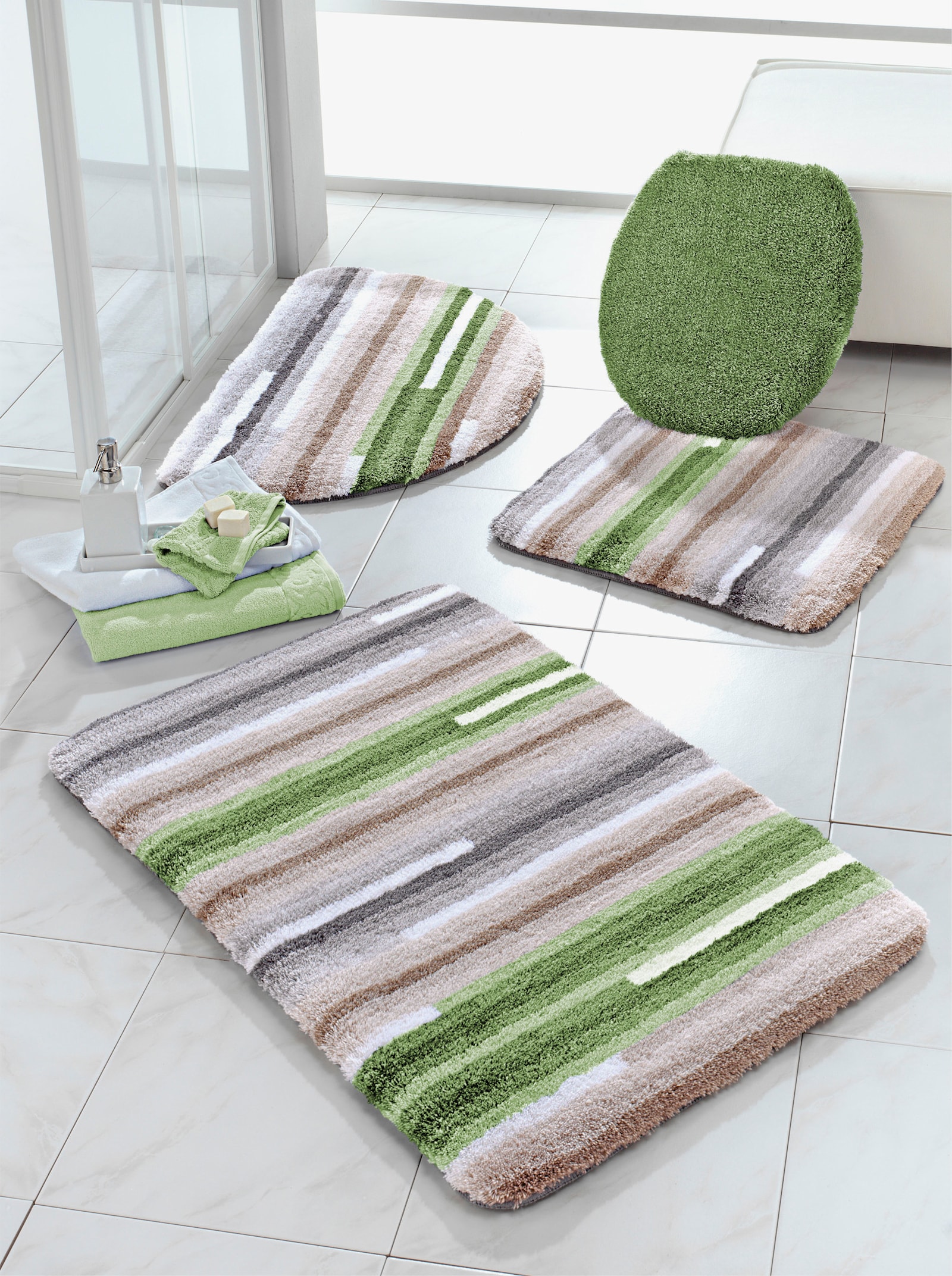 Kleine Wolke Badematte - grün