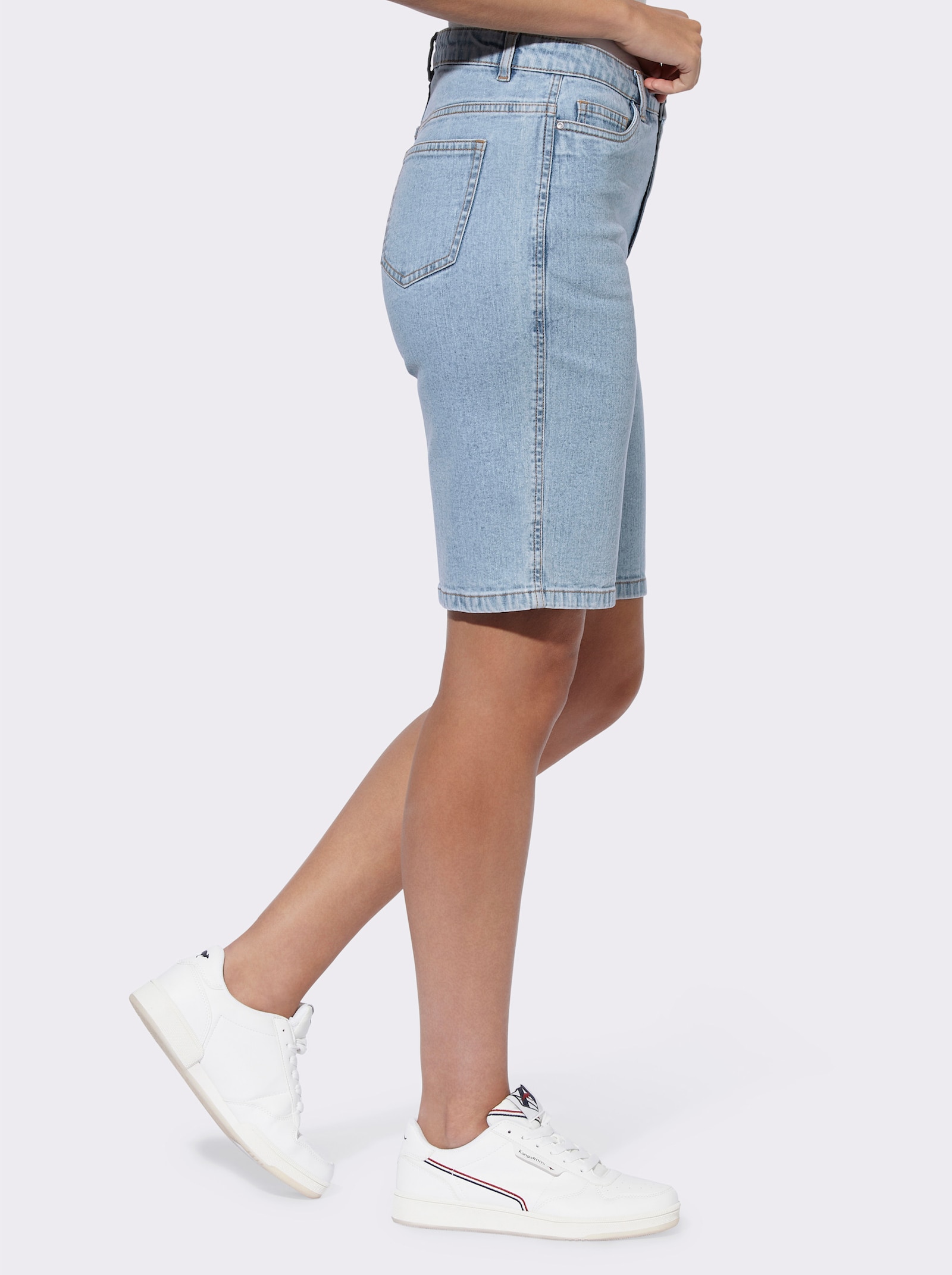 heine Jeansshort in 5-pocketsmodel - blue-bleached