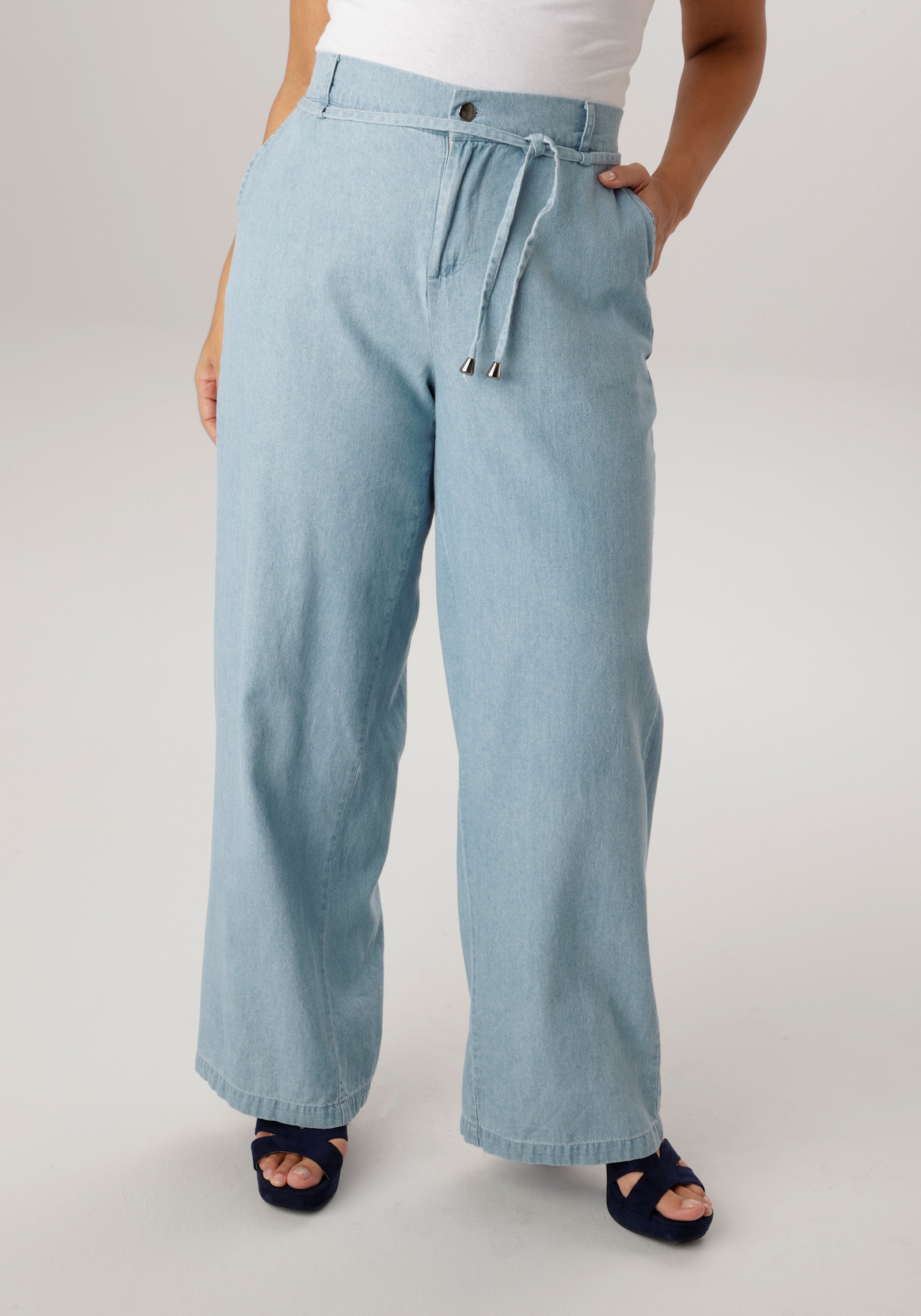 Aniston PLUS Weite Jeans - bleached