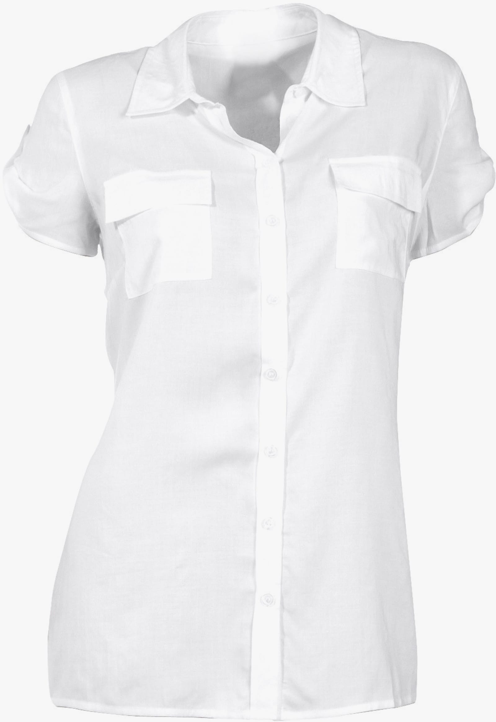 heine Blouse met korte mouwen in viscosemix - wit