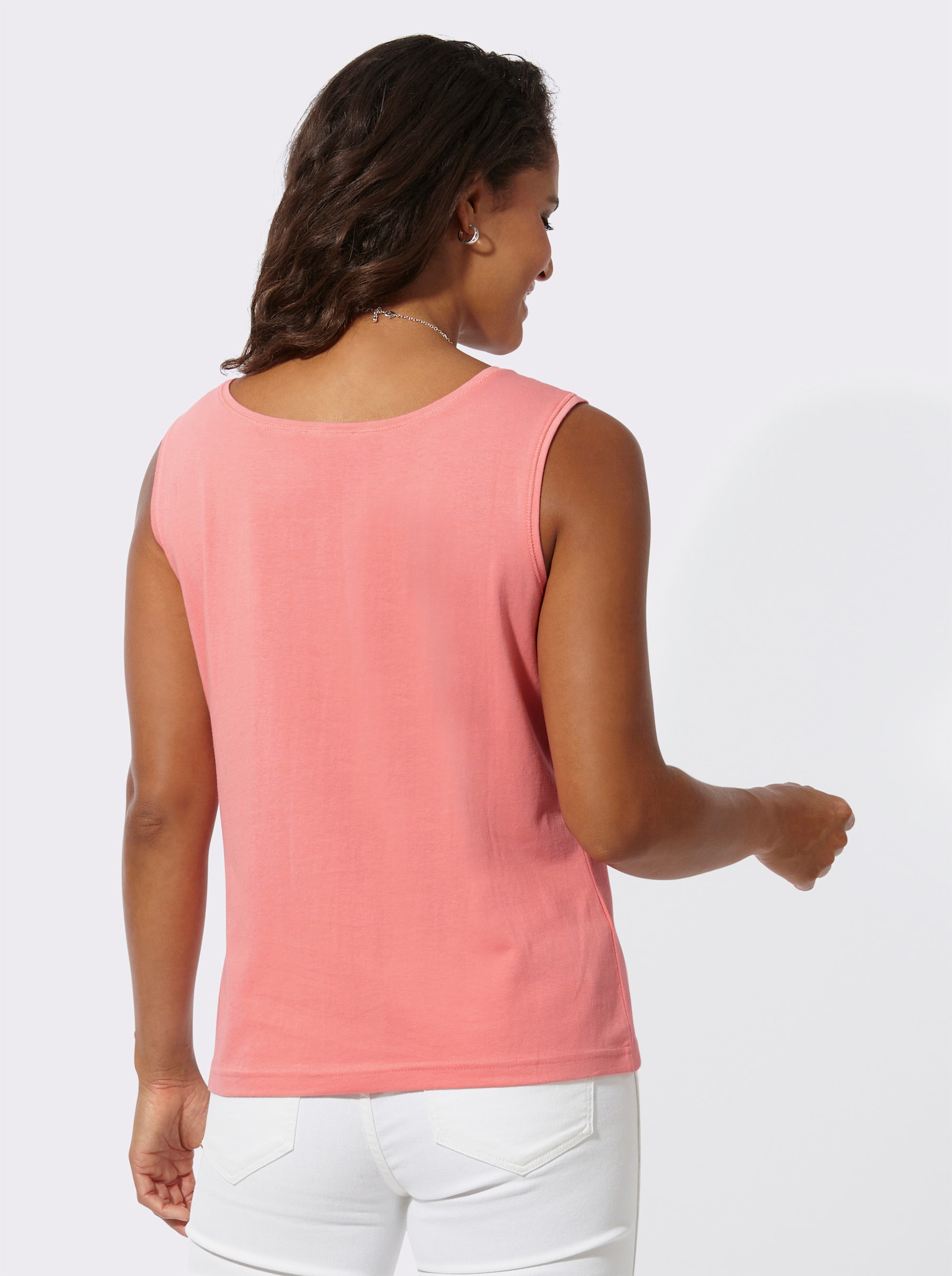 Shirttop in stretchkwaliteit - flamingo