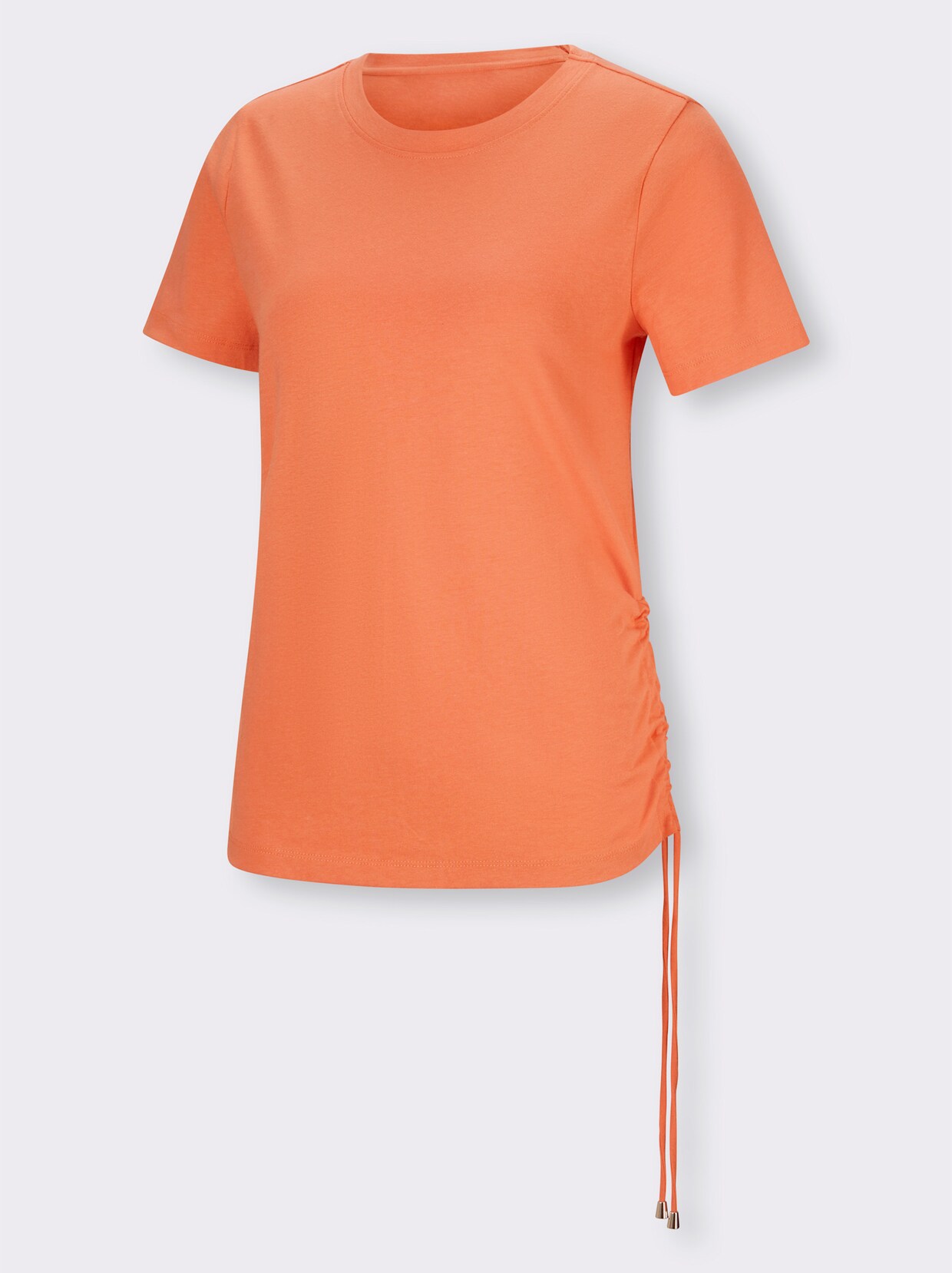 heine Shirt met ronde hals - mandarijn
