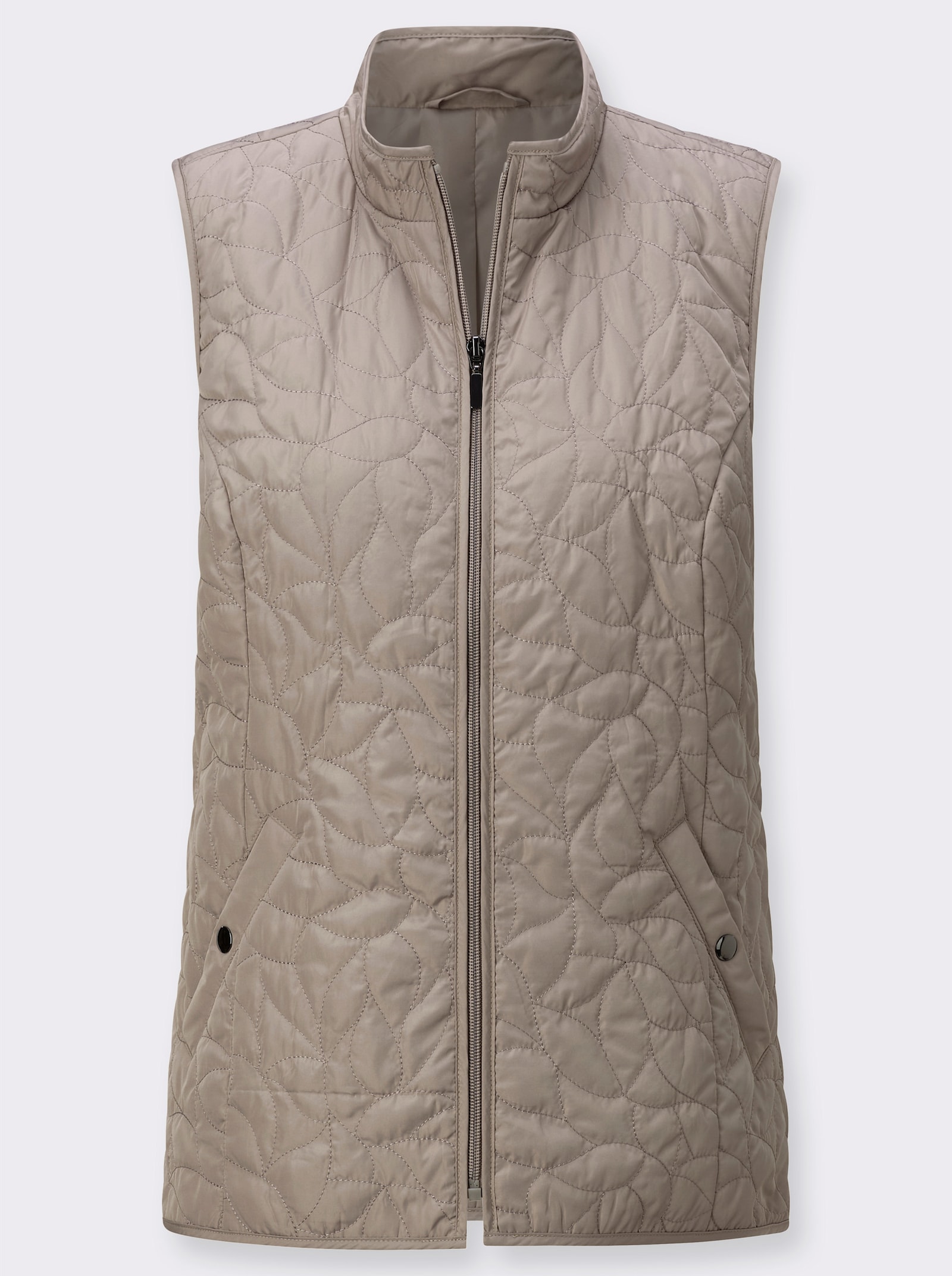 Bodywarmer met camouflerend stiksel - sesam