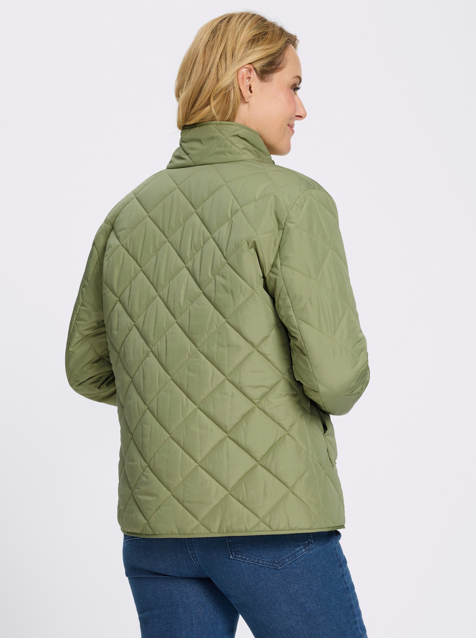 Steppjacke mit Stehkragen - schilf