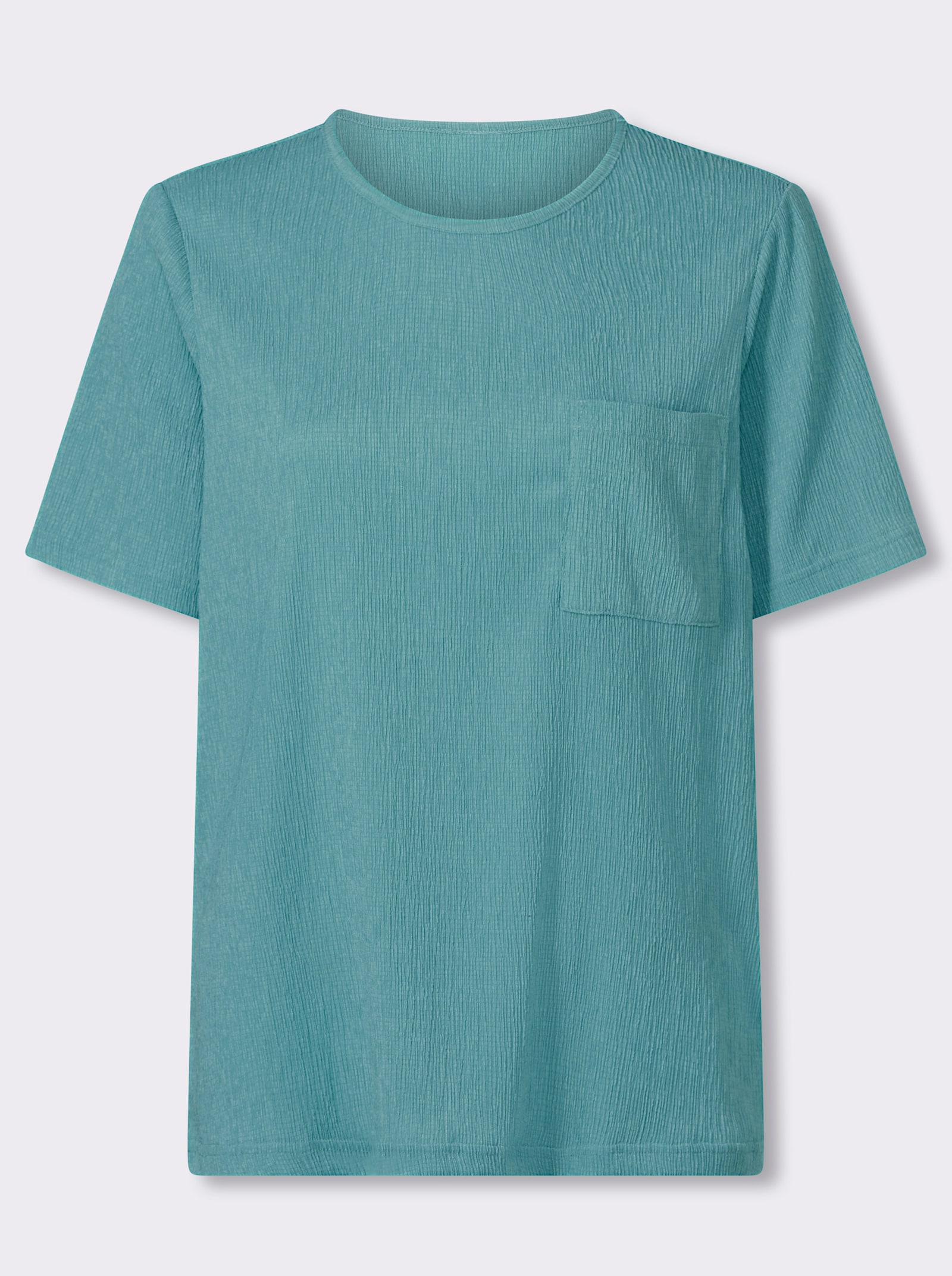 Kurzarmshirt mit Brusttasche - ozean