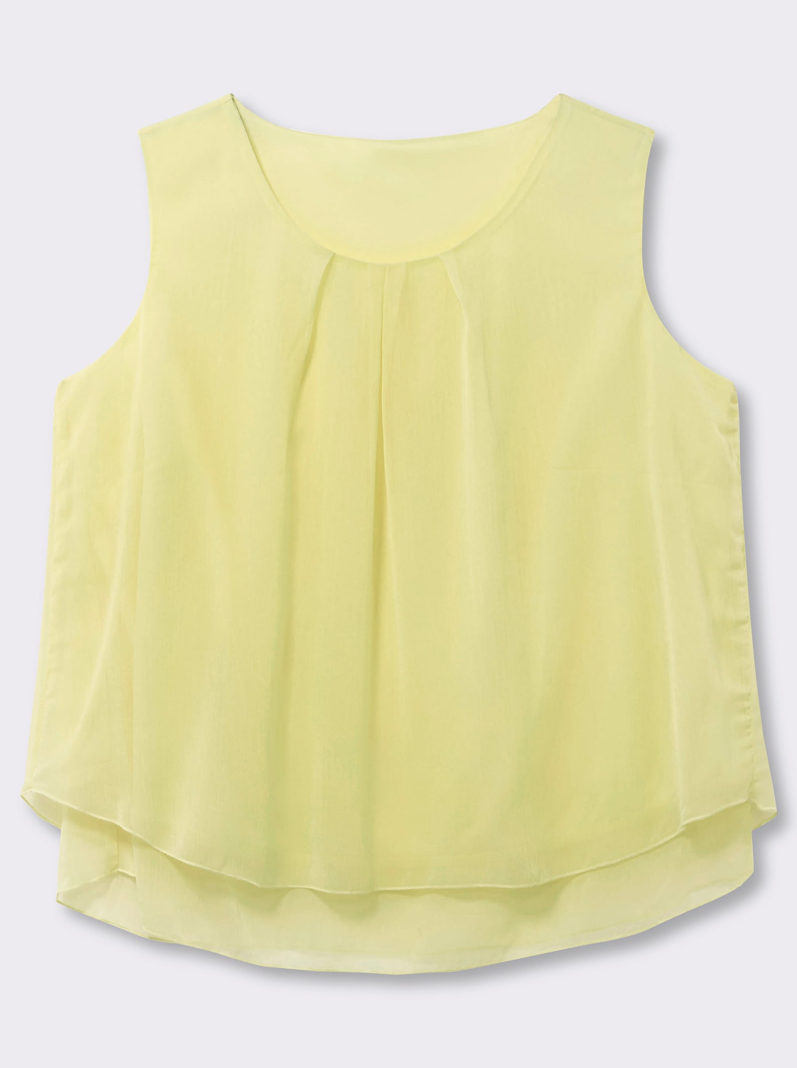 Blusentop in Crêpe-Qualität - limone