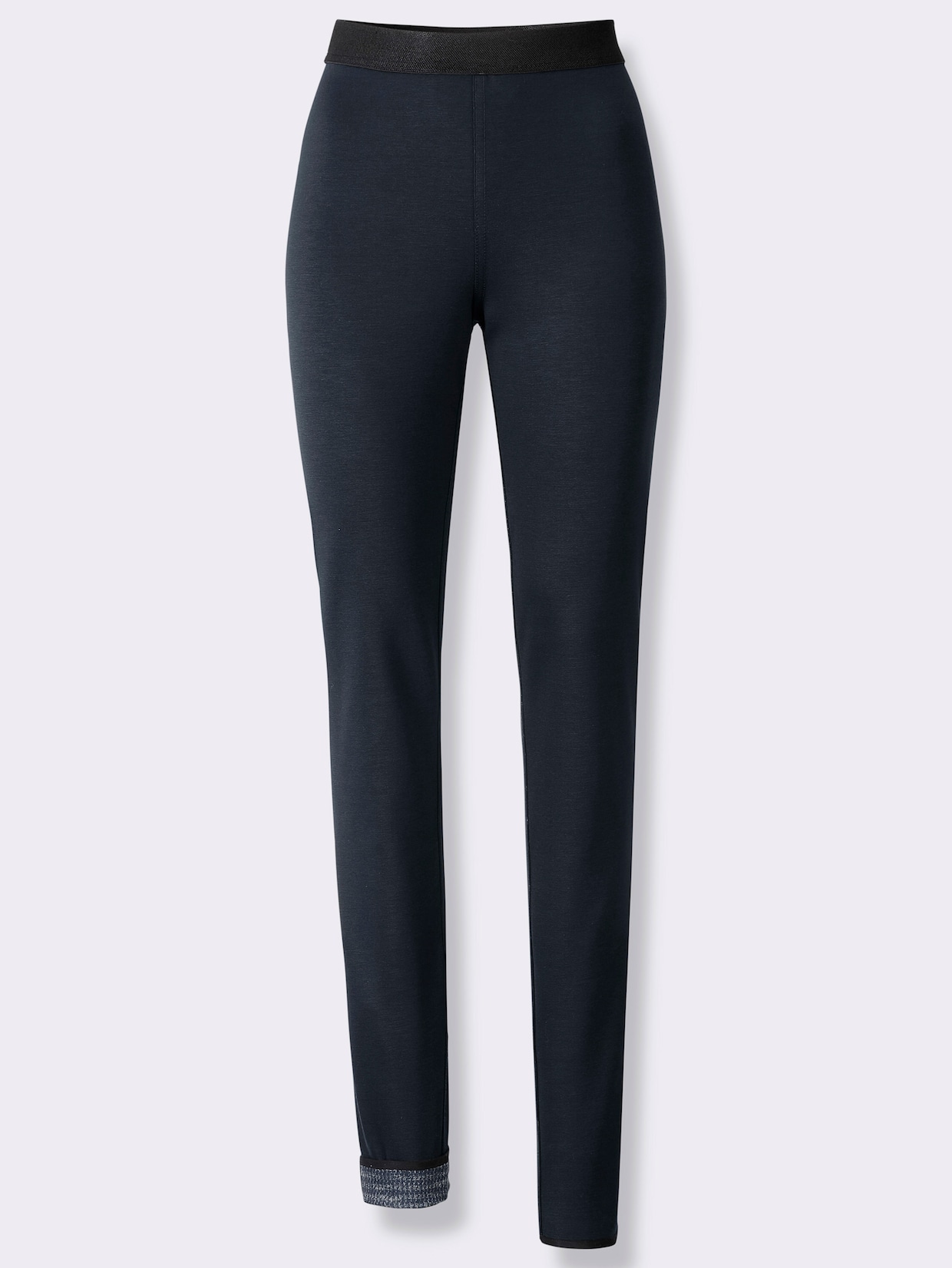 Stehmann Comfort line Broek - marine/rookblauw bedrukt