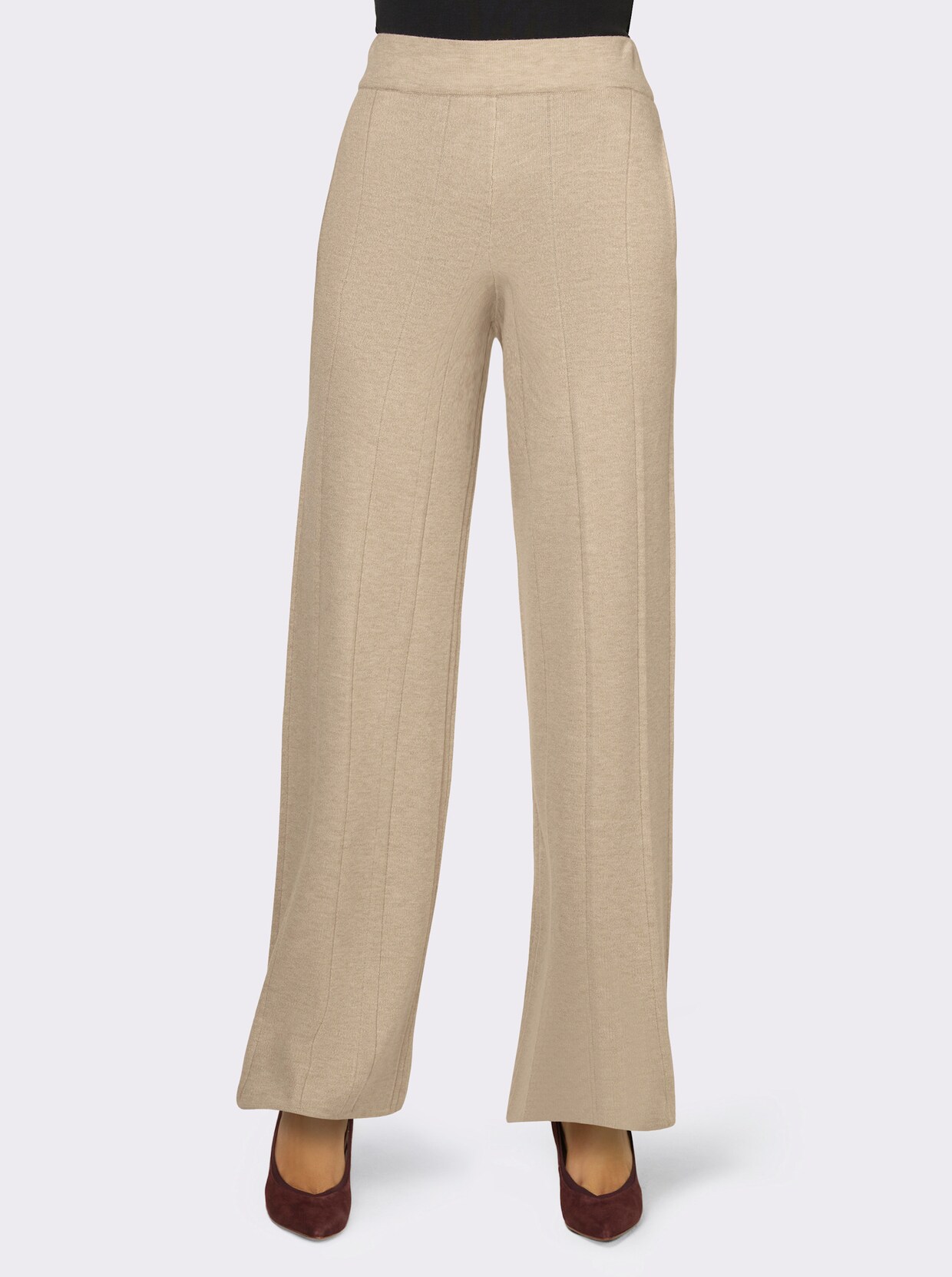 Strickhose - sand-meliert
