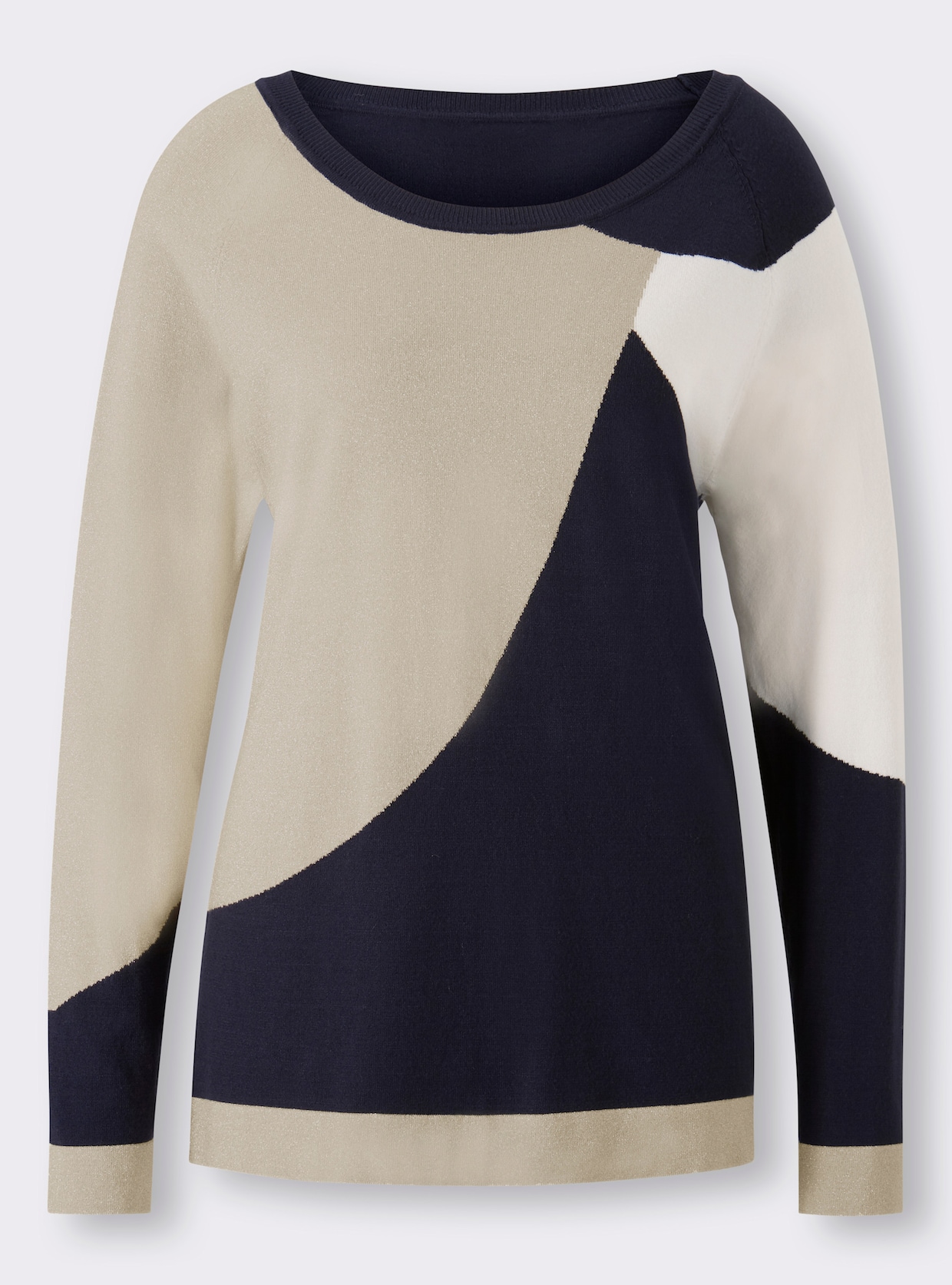 heine Pullover - zand gedessineerd