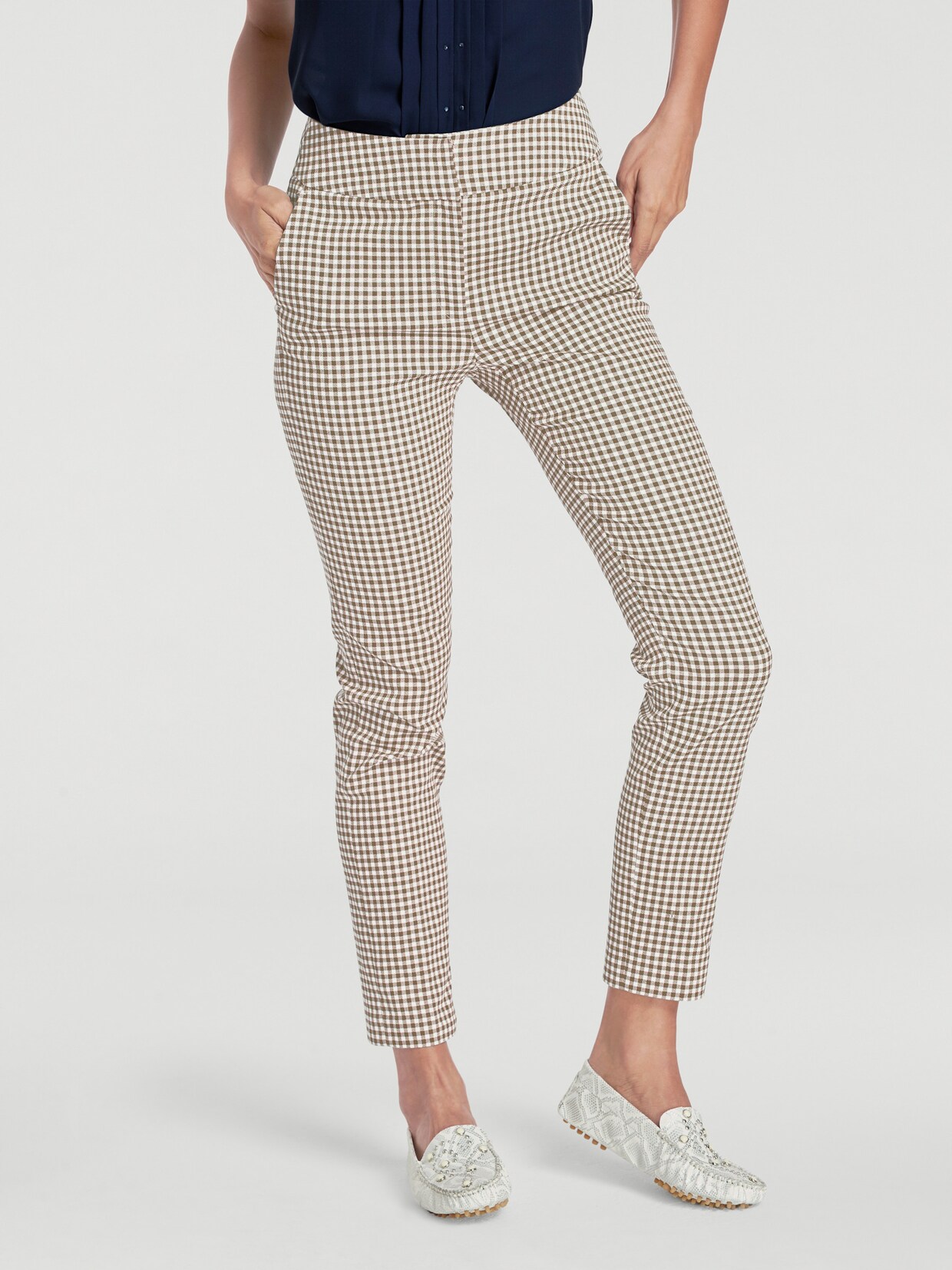 heine Hose - camel-weiss