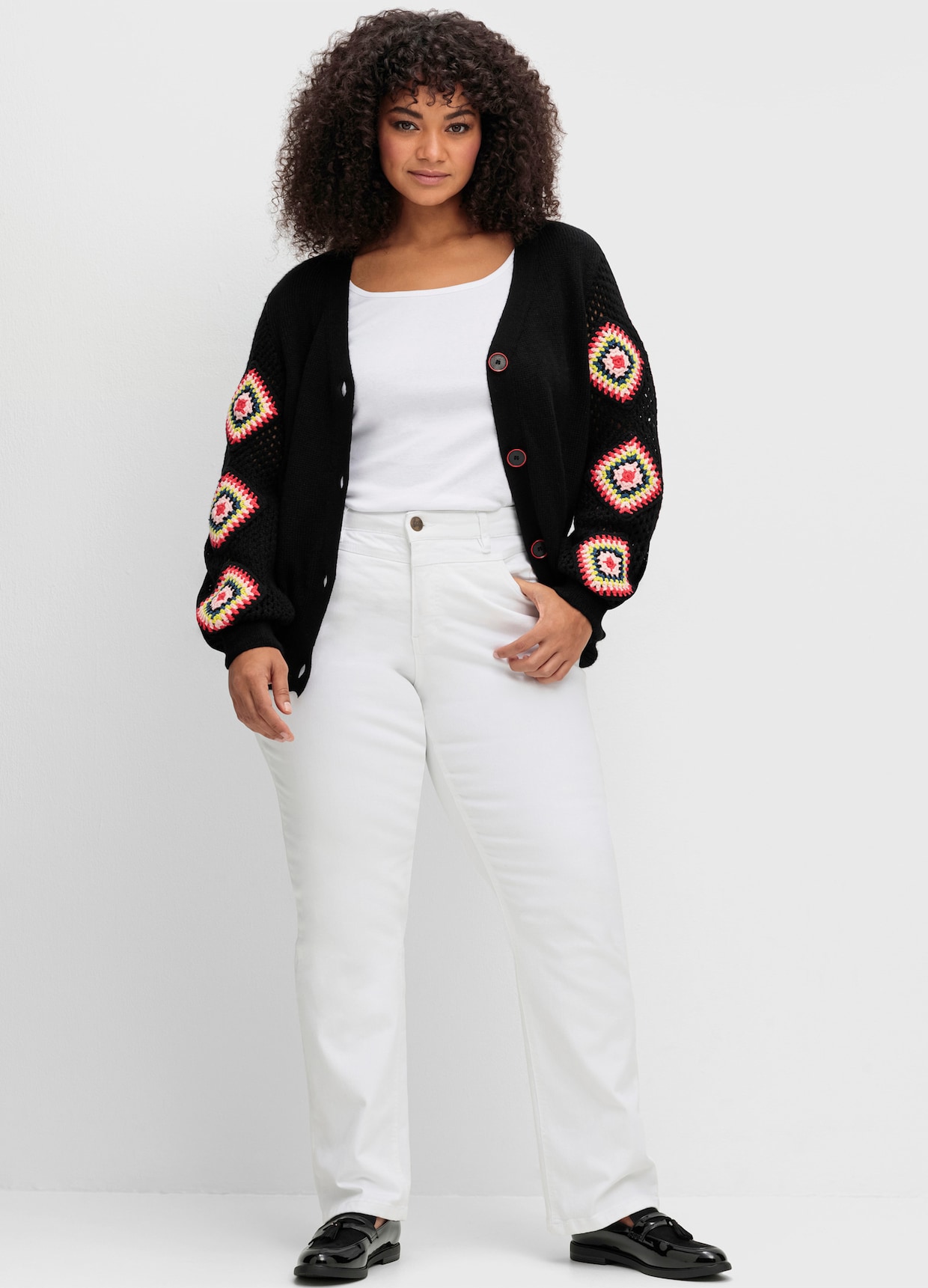 sheego by Joe Browns Strickjacke - schwarz