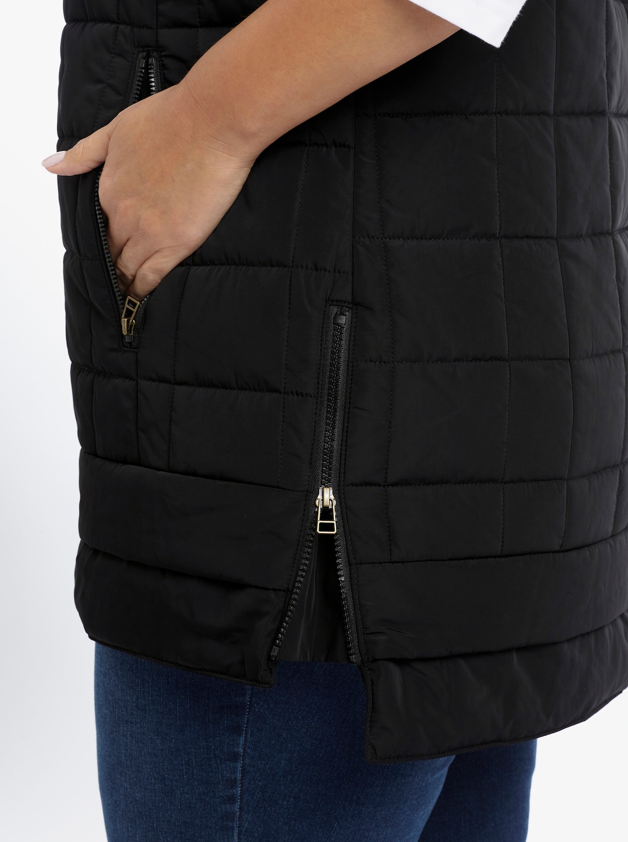 sheego Steppweste - schwarz