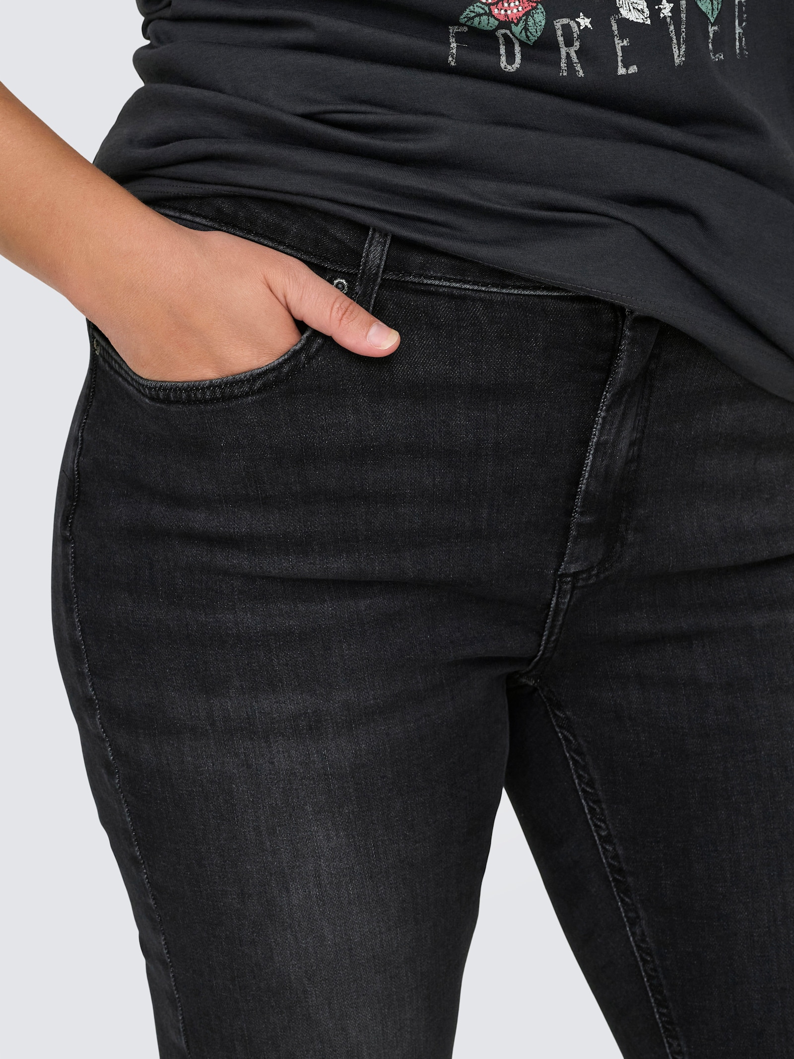 ONLY CARMAKOMA Skinny-fit-Jeans - washed black