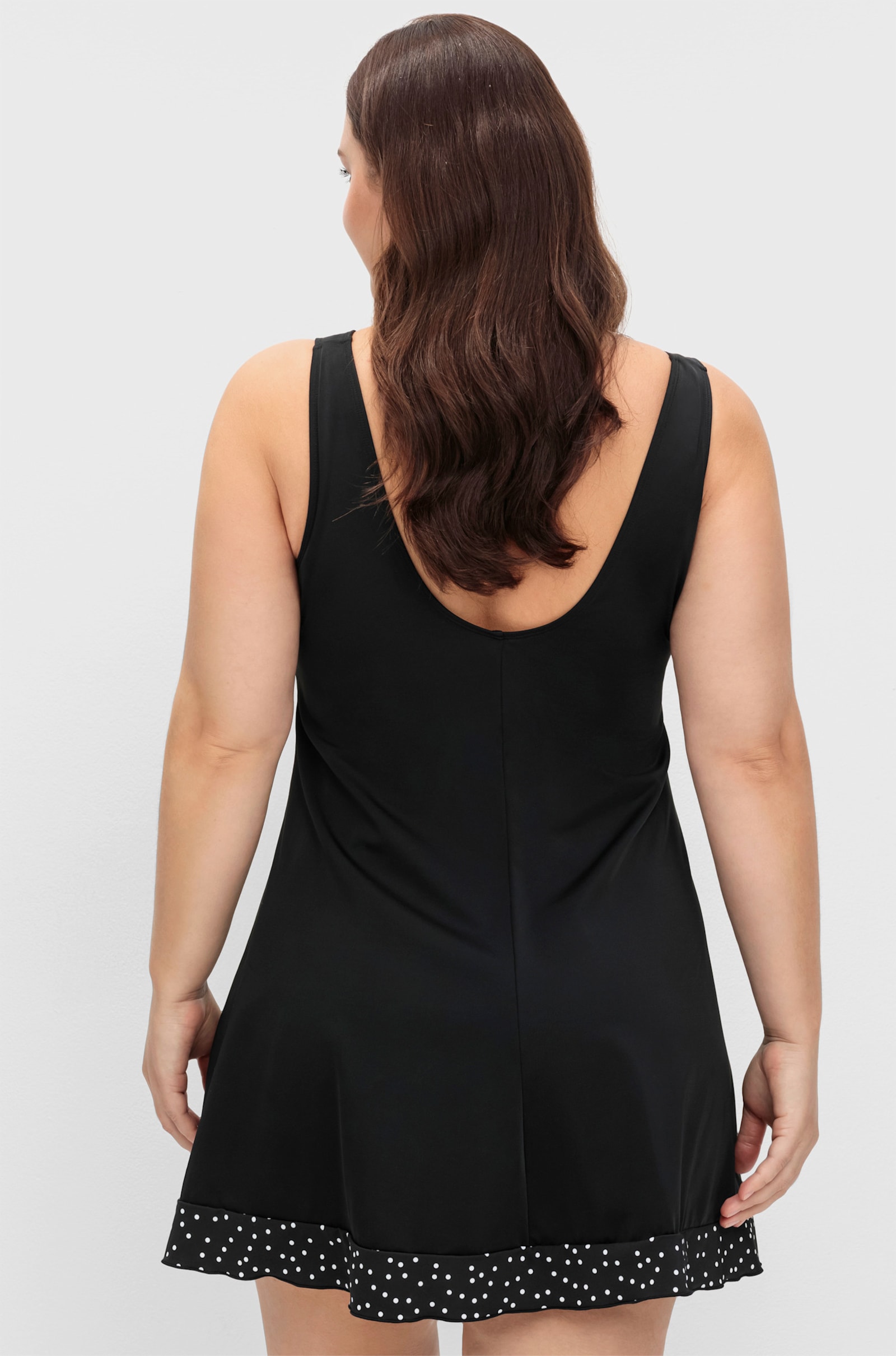 sheego Badekleid mit Höschen - schwarz gepunktet