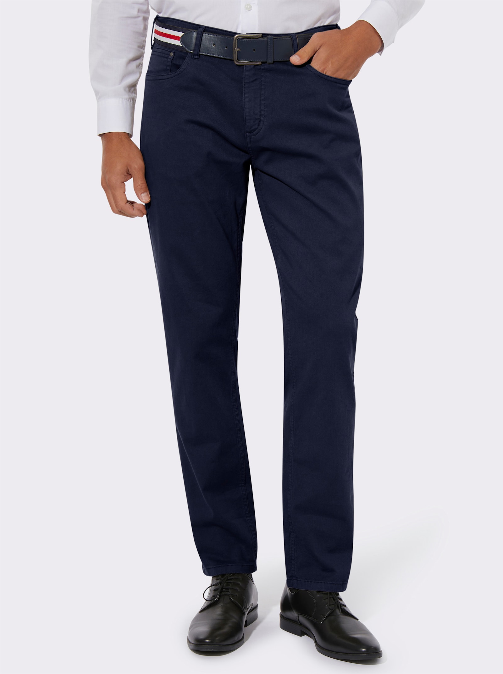 Džíny s 5 kapsami z kepru - námořnická modrá