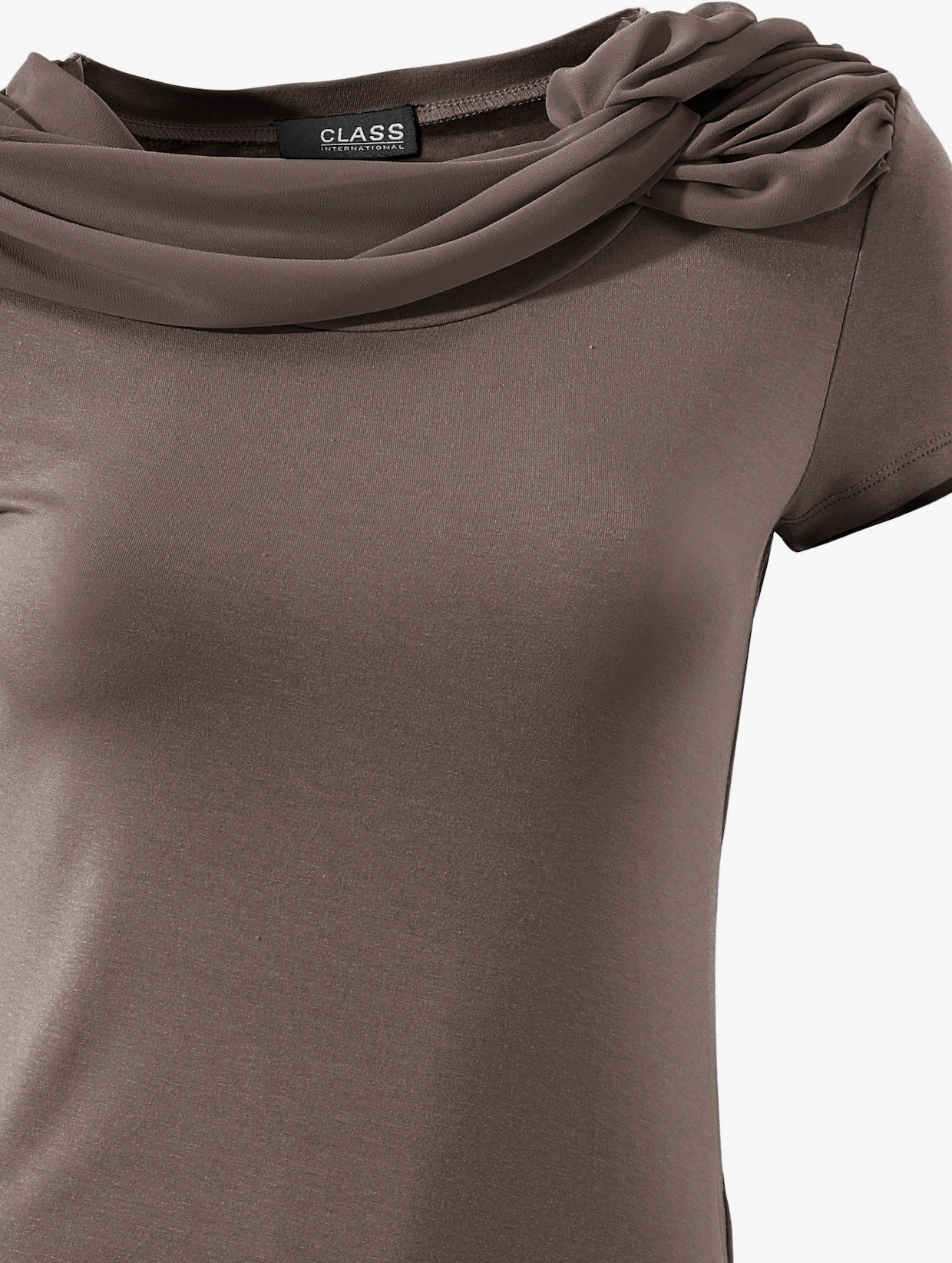 heine Rundhals-Shirt - taupe