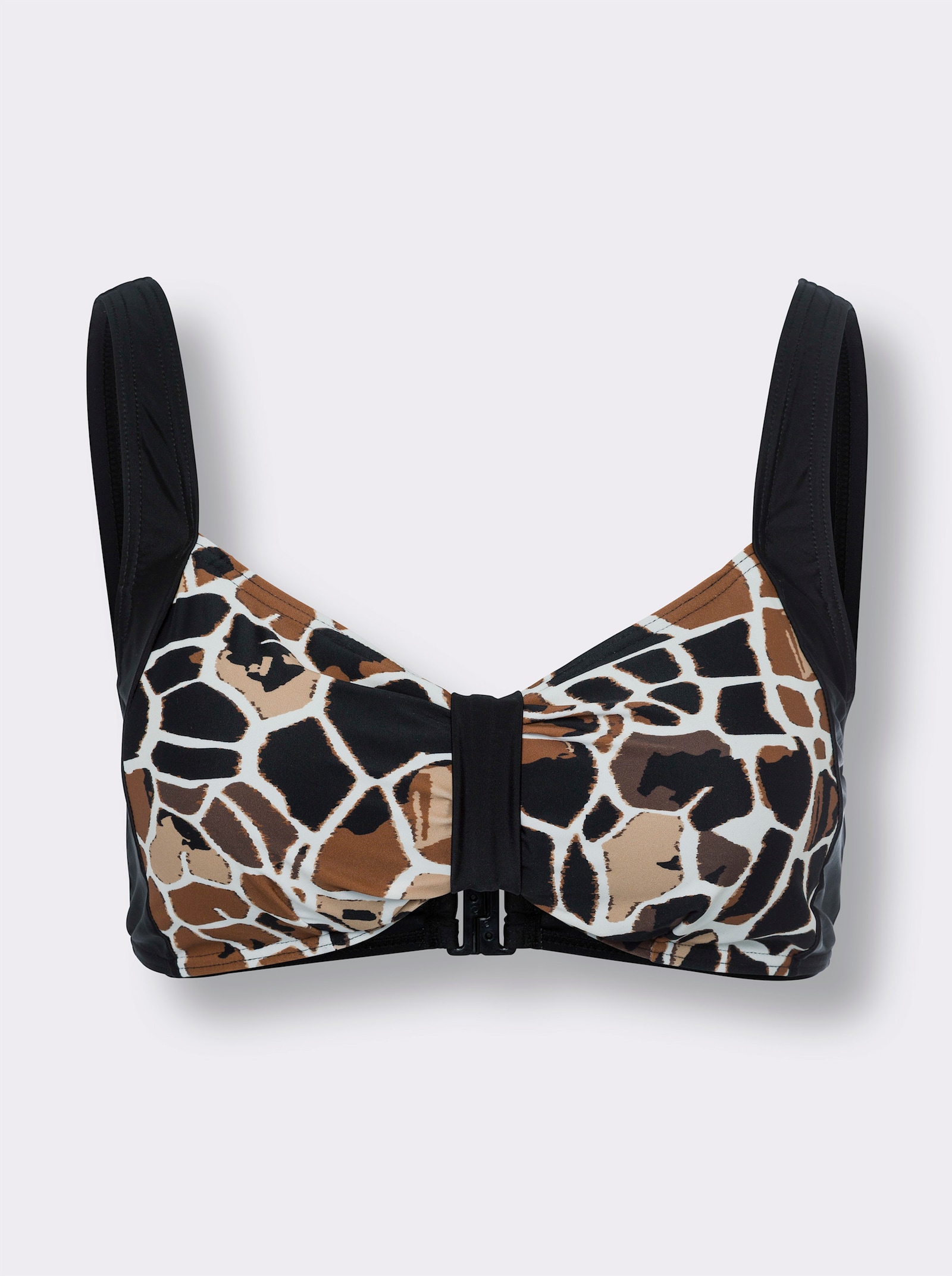Bikini-Oberteil mit Animal-Print - champagner-schoko-bedruckt