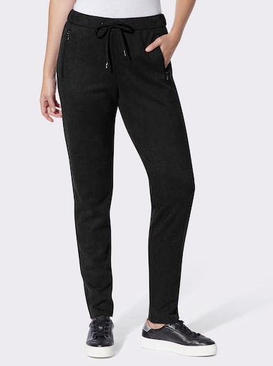 heine Lederimitathose mit Rundum-Dehnbund - schwarz