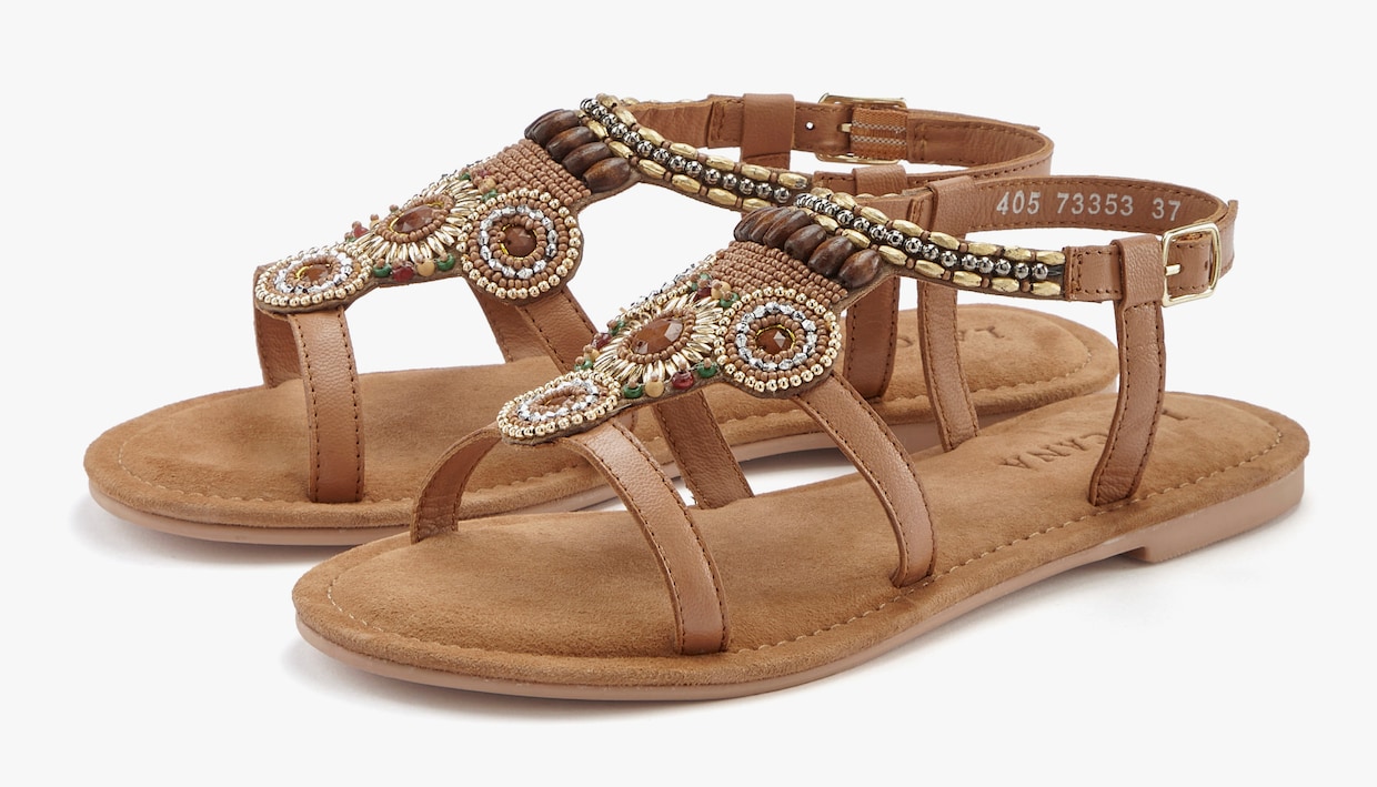 LASCANA Sandalen - camelkleuren
