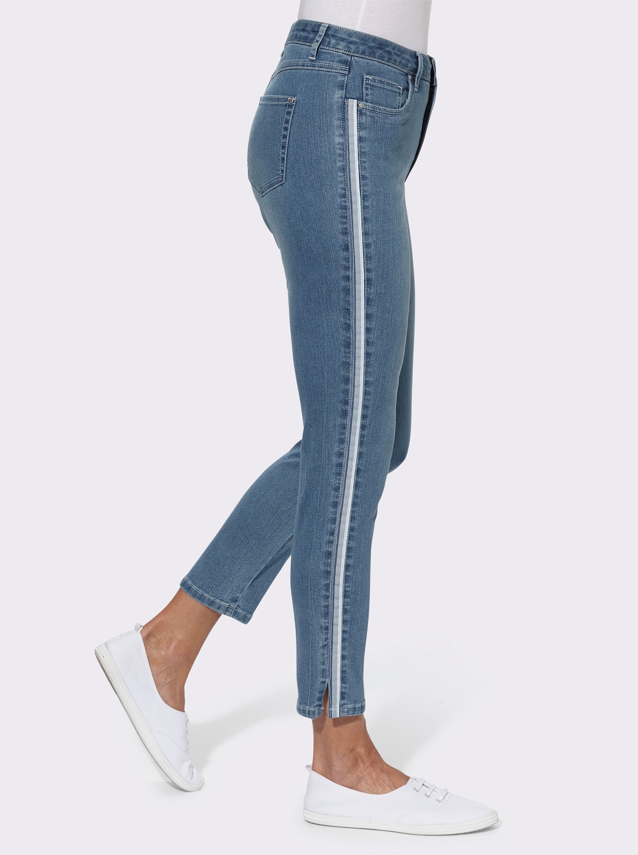 Ankle jeans - blue-bleached