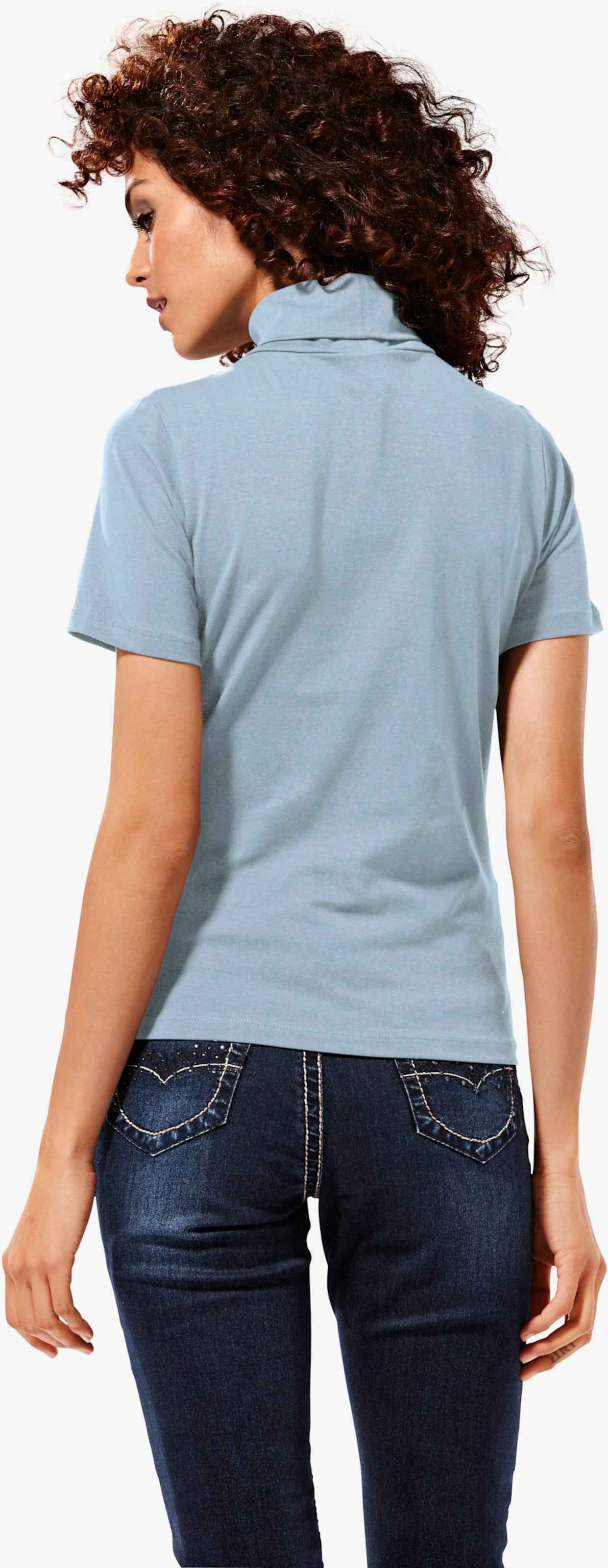 heine Rollkragenshirt in taillierter Form - bleu