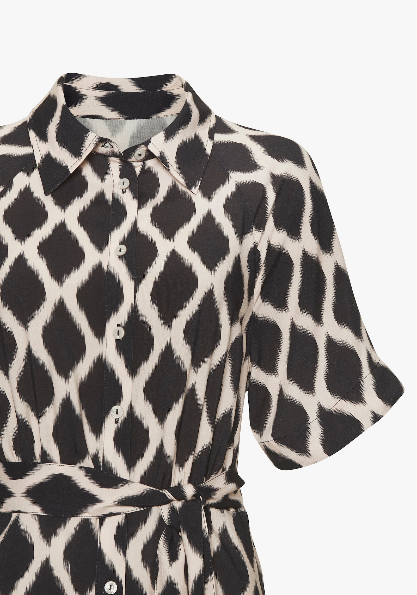 Vivance Hemdblusenkleid - schwarz-beige bedruckt