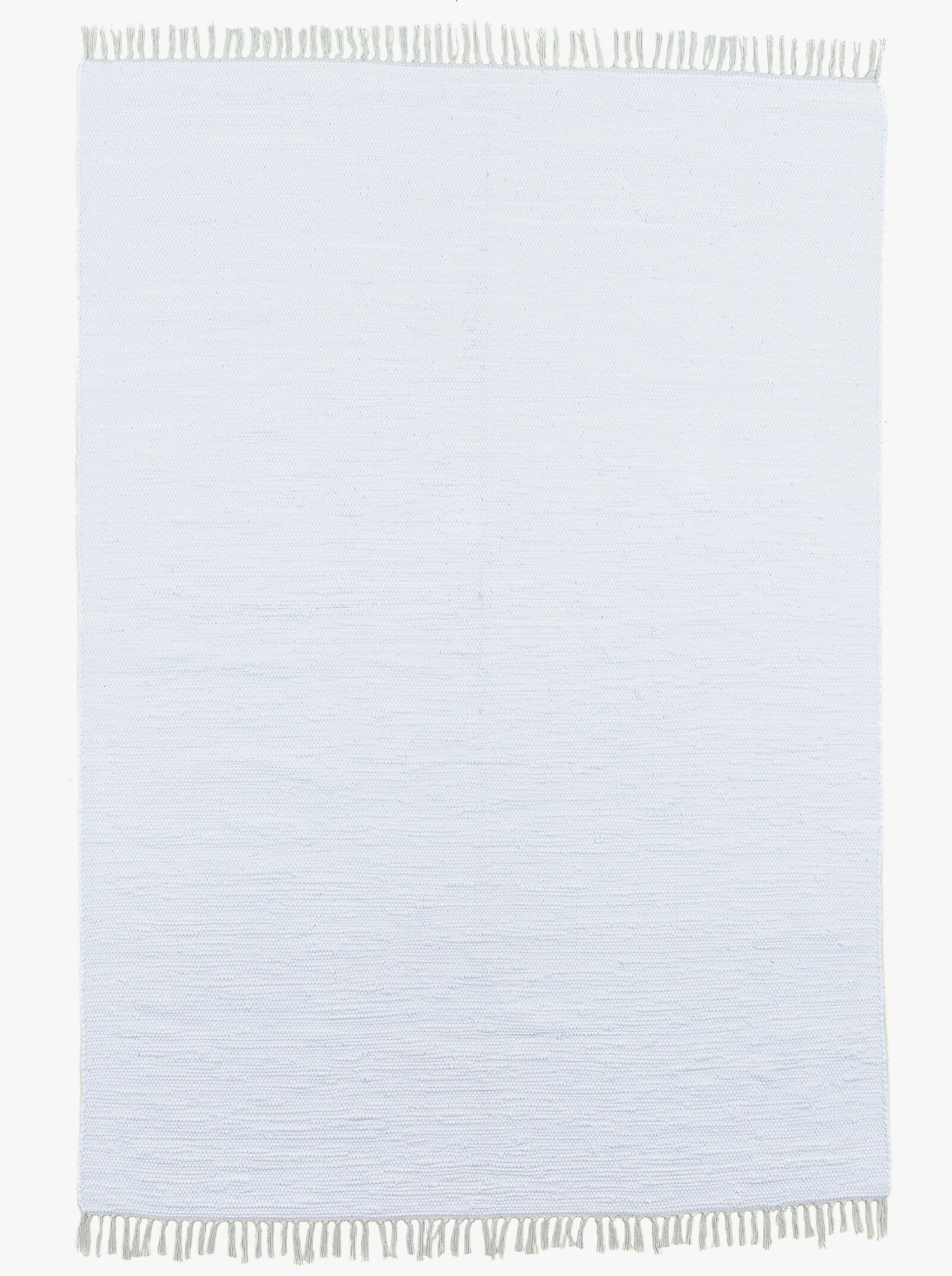 Theko Handwebteppich - weiß