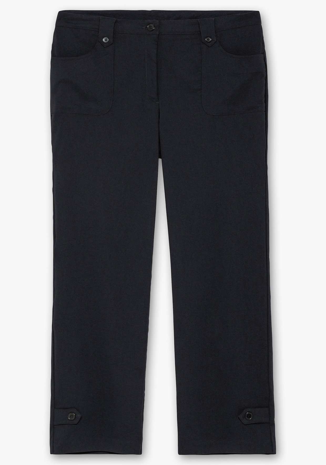 Hose in weiter Form, bügelfreie Koffer-Qualität - marine