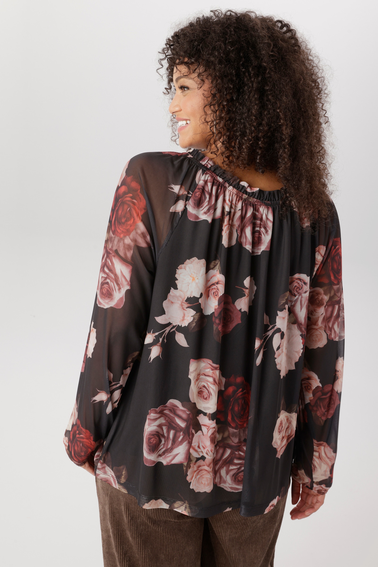 Aniston PLUS Carmenshirt - schwarz-bedruckt
