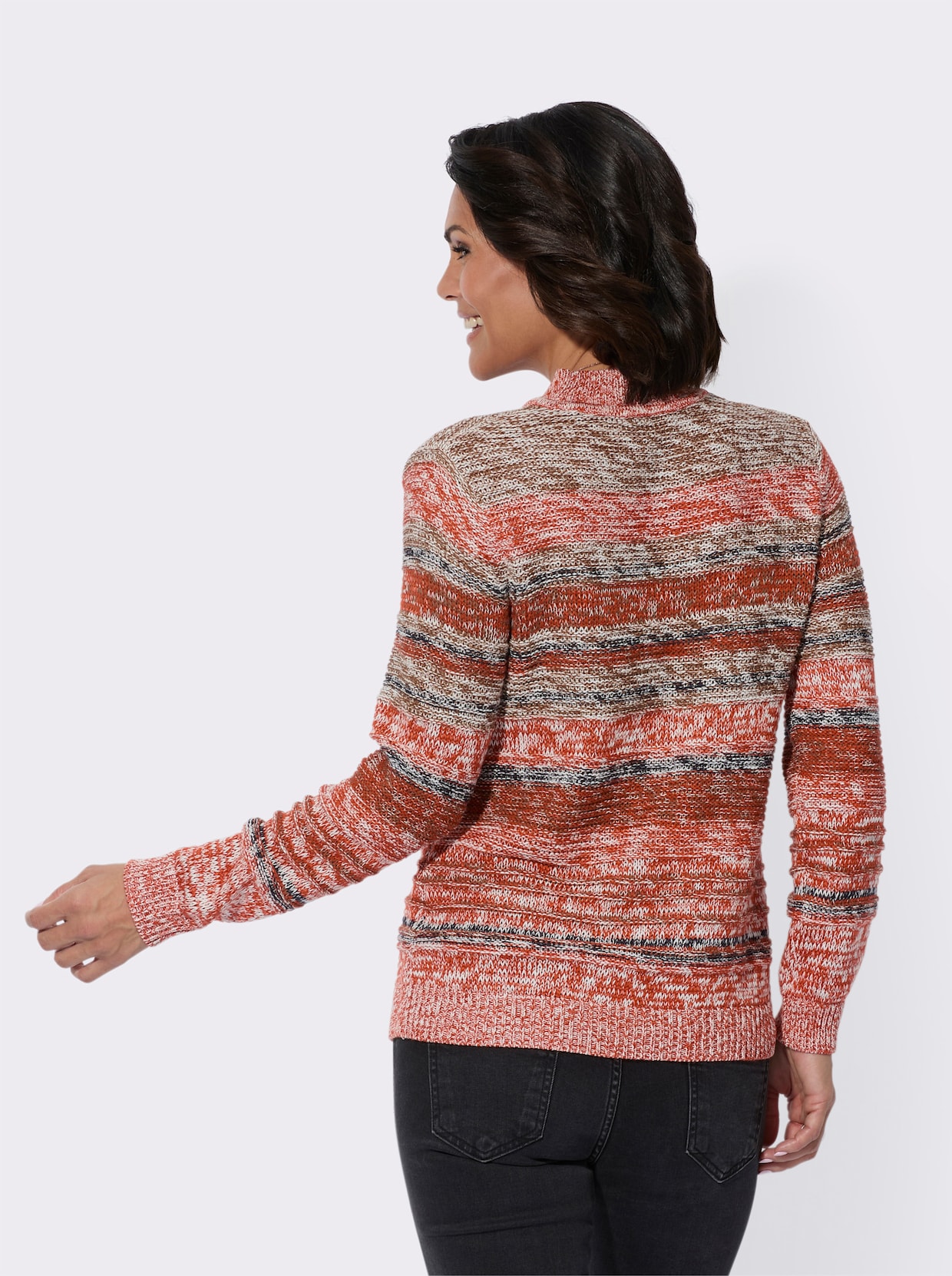 Pullover met lange mouwen - roestrood/bruin gemêleerd