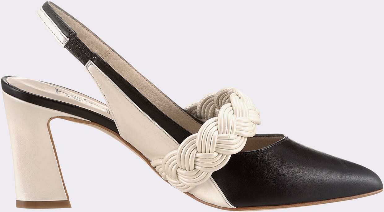 heine Slingpumps - zwart/ecru