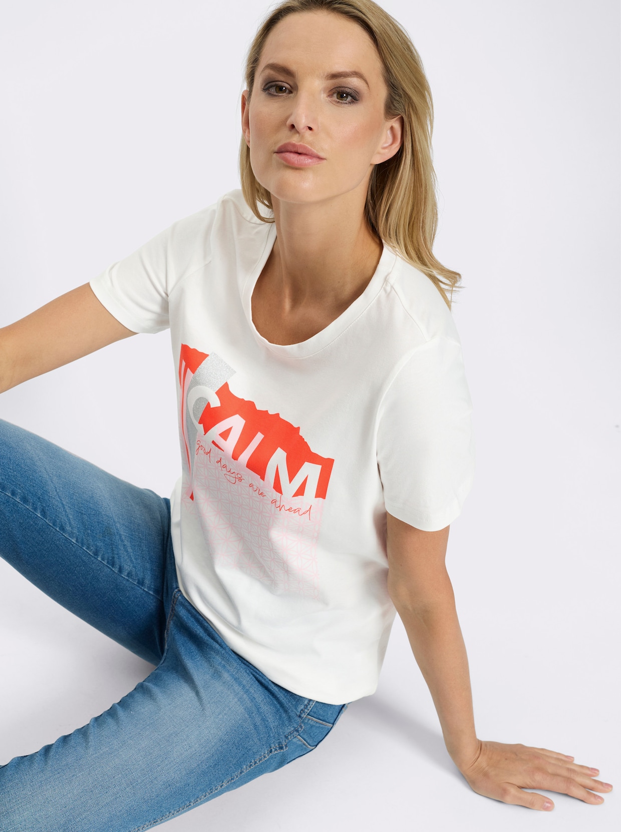 heine T-shirt à manches courtes - écru