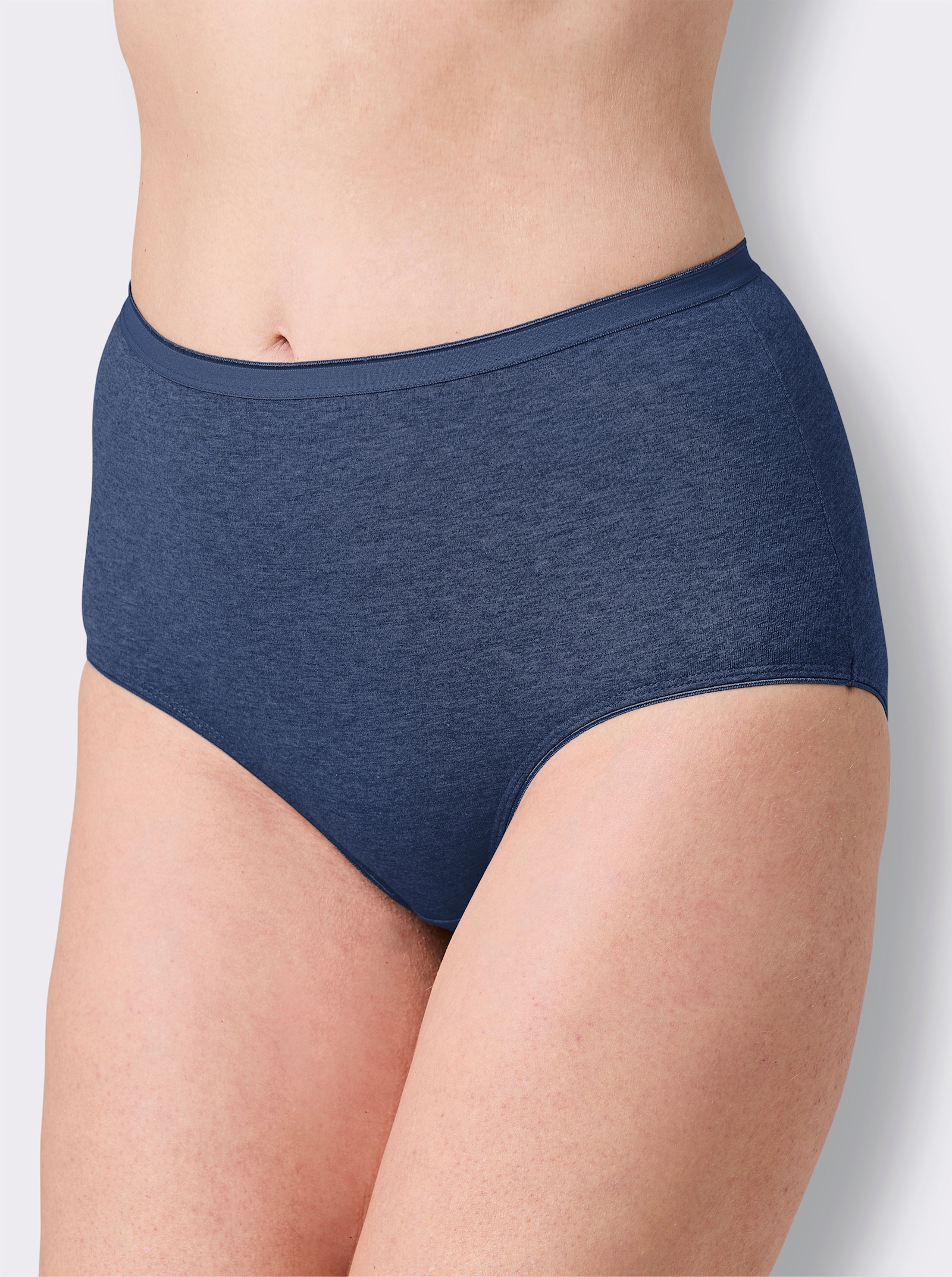 wäschepur Taillenslip - 2x grau-meliert + 2x anthrazit-meliert