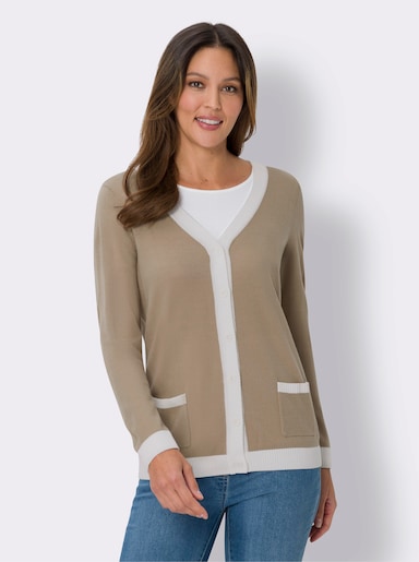 Strickjacke - beige