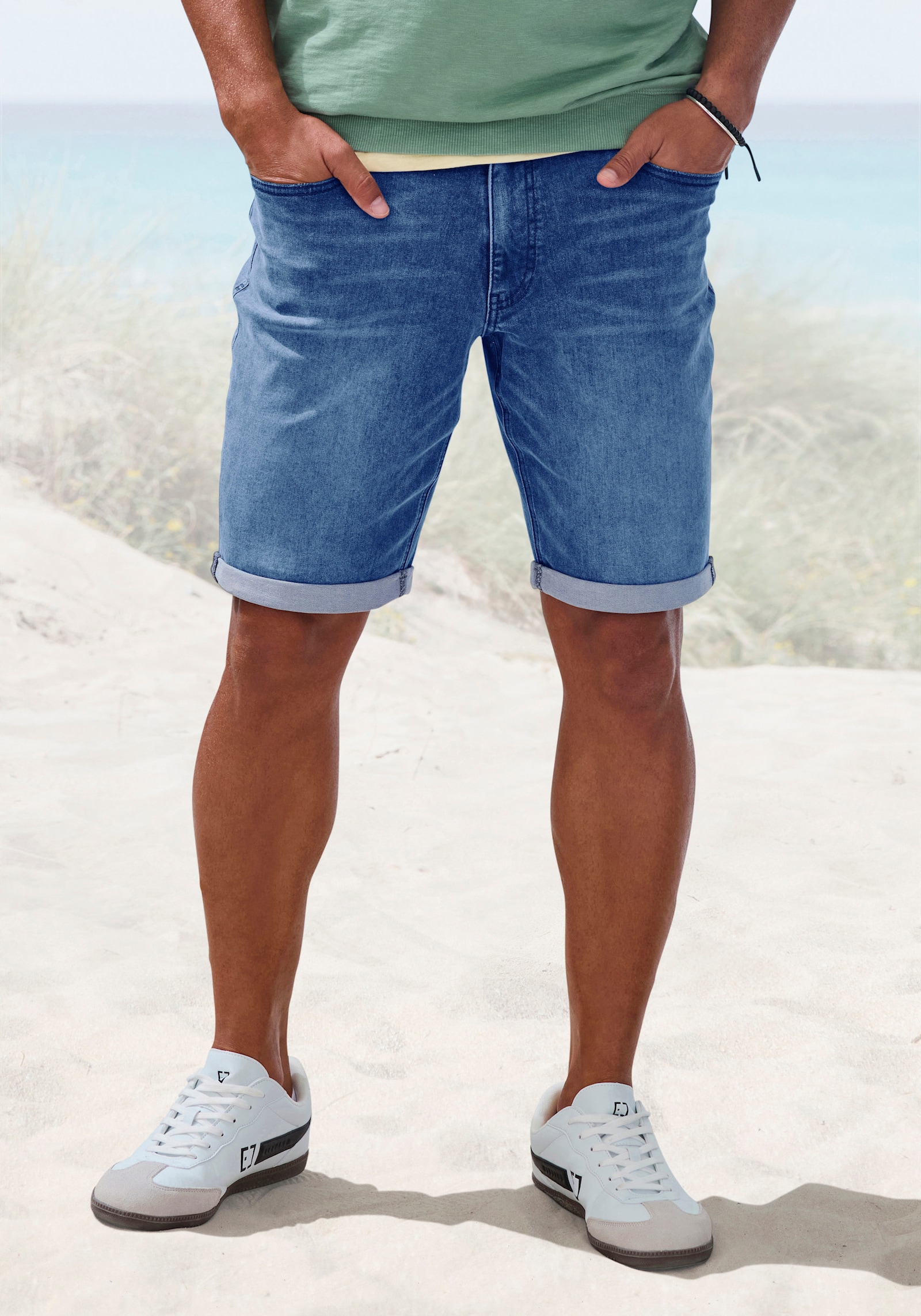John Devin Jeansshorts - blue denim
