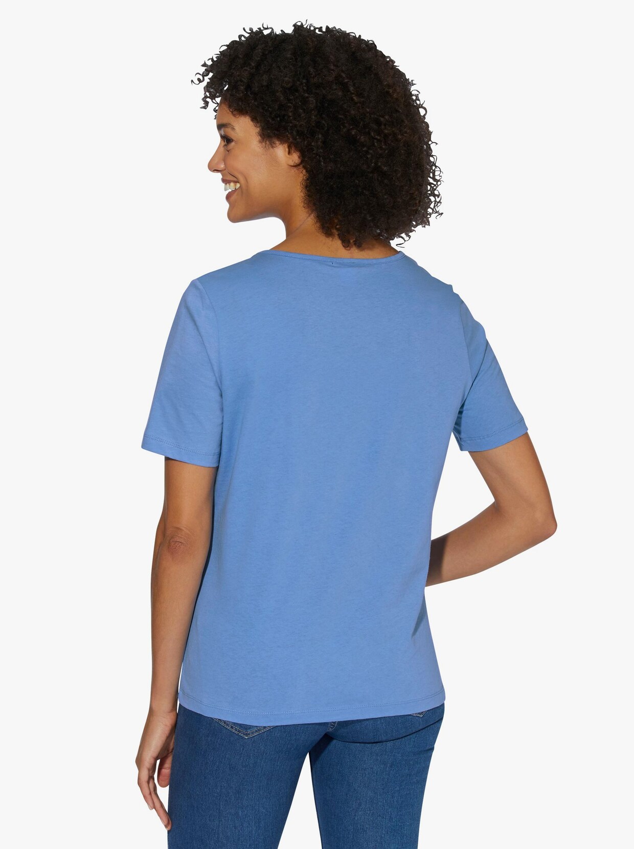 T-shirt - hemelsblauw bedrukt