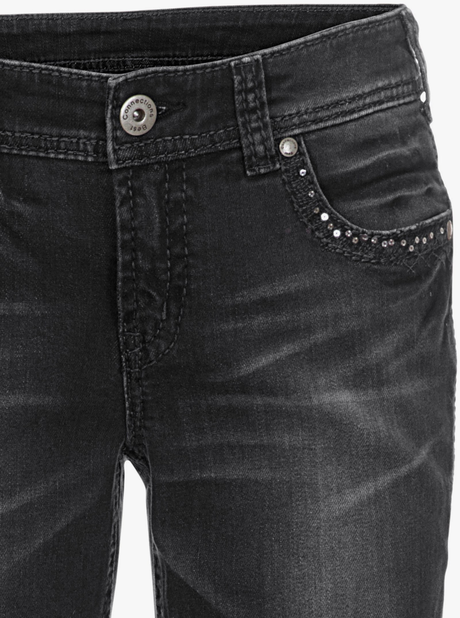 heine Skinny jeans met borduursel - black stone