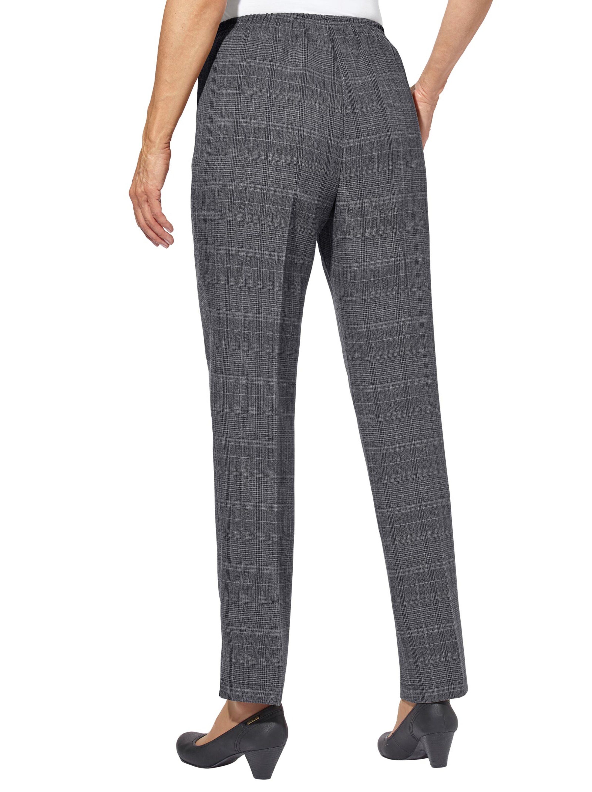 Hose - silbergrau-kariert