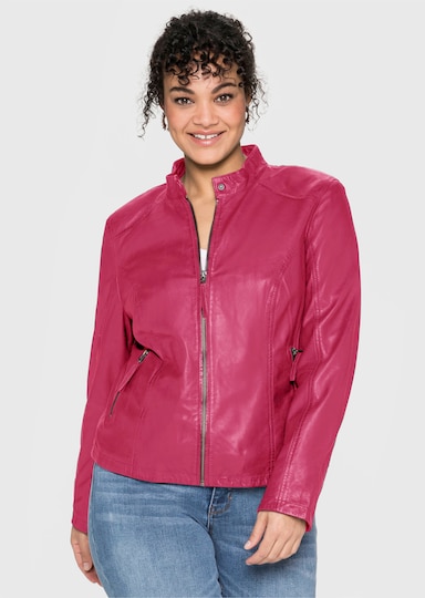 sheego Lederjacke - orchidee