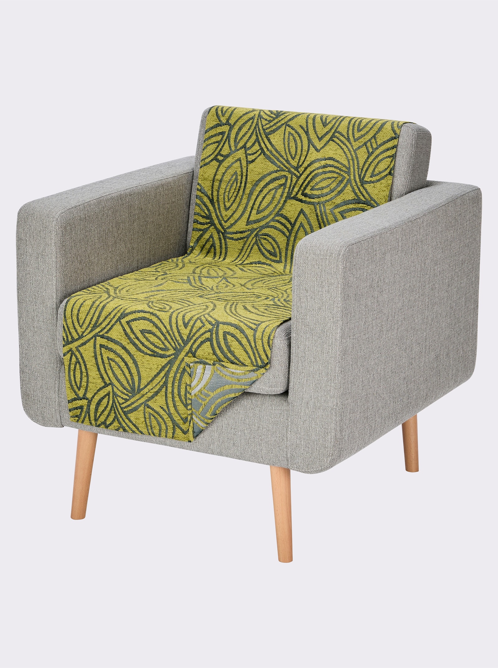 Wohnprogramm - grau-pistazie-gemustert