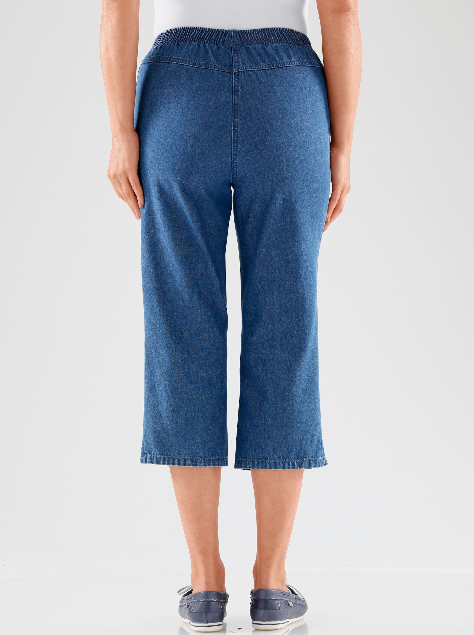 Caprijeans zum Reinschlüpfen - blue-stone-washed