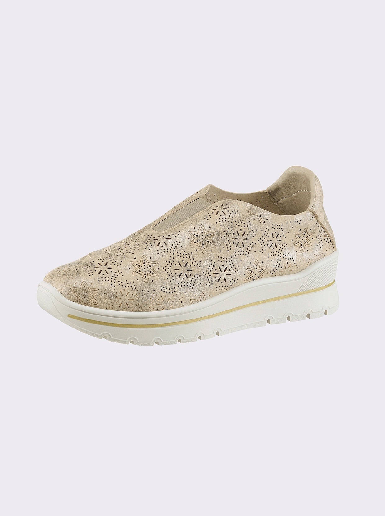 heine instapper - taupe/metallic
