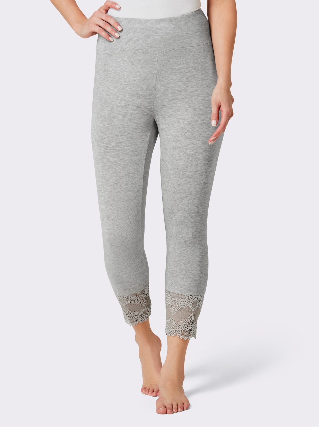 wäschepur Capri-Leggings - grau-meliert