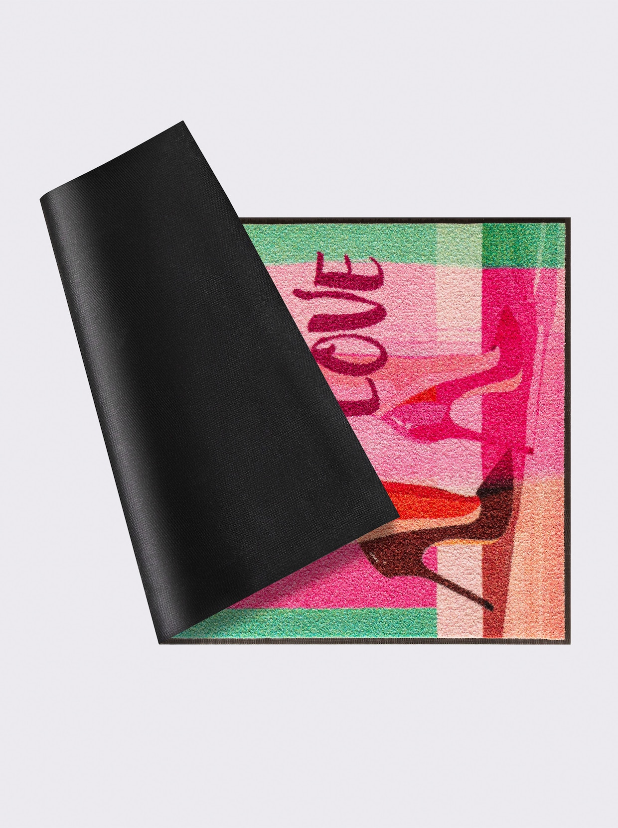wash+dry by Kleen-Tex Voetmat - pink gedessineerd
